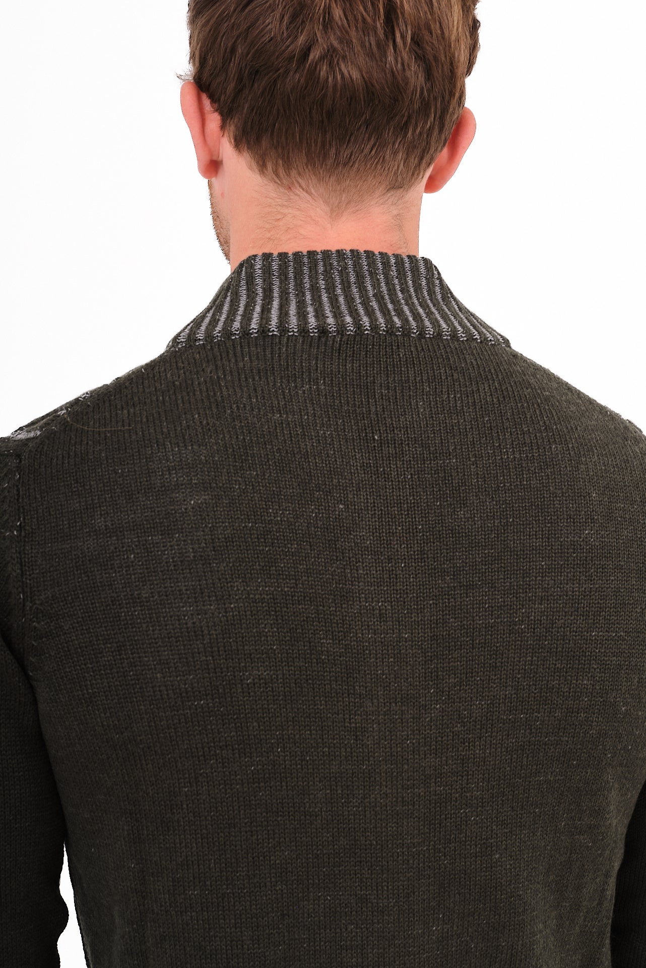 ΑΝΔΡΙΚΗ ΖΑΚΕΤΑ CARDIGAN PORTOBELLO'S ΣΕ ΛΑΔΙ ΧΡΩΜΑ ΚΑΙ ΓΚΡΙ ΛΕΠΤΟΜΕΡΕΙΕΣ