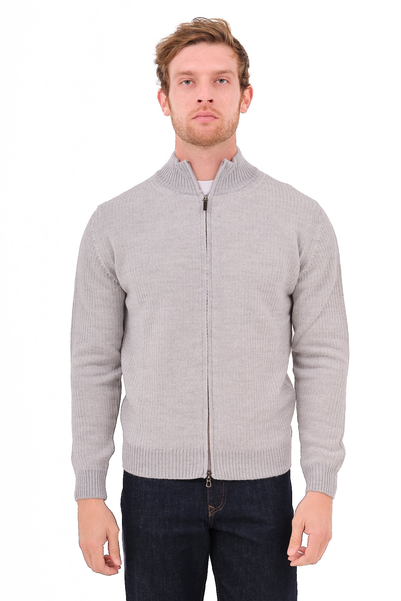 ΑΝΔΡΙΚΗ ΖΑΚΕΤΑ CARDIGAN PORTOBELLO'S ΣΕ ΓΚΡΙ ΑΝΟΙΧΤΟ ΧΡΩΜΑ ΜΕ ΨΗΛΟ ΛΑΙΜΟ