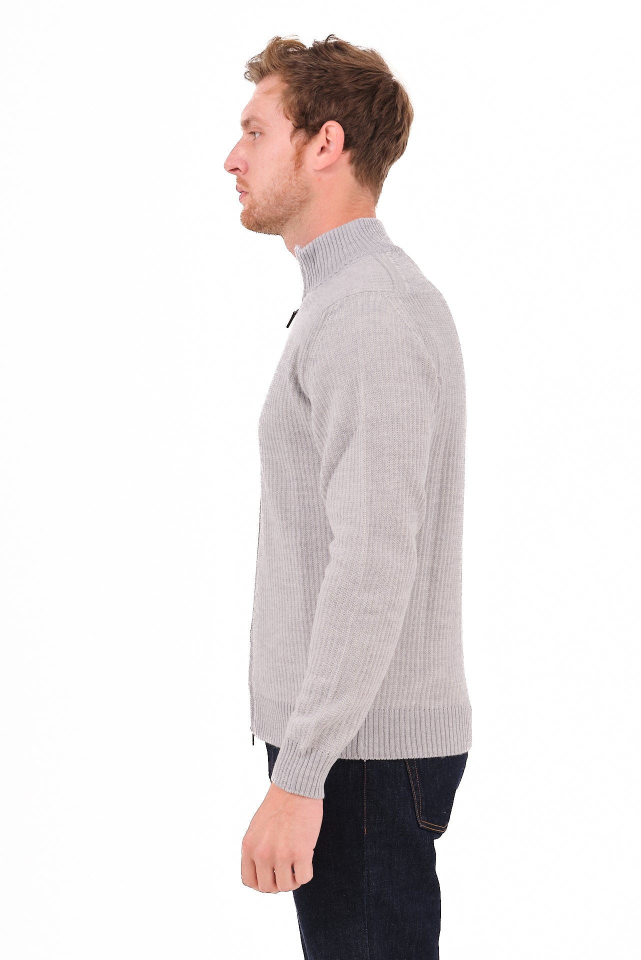 ΑΝΔΡΙΚΗ ΖΑΚΕΤΑ CARDIGAN PORTOBELLO'S ΣΕ ΓΚΡΙ ΑΝΟΙΧΤΟ ΧΡΩΜΑ ΜΕ ΨΗΛΟ ΛΑΙΜΟ