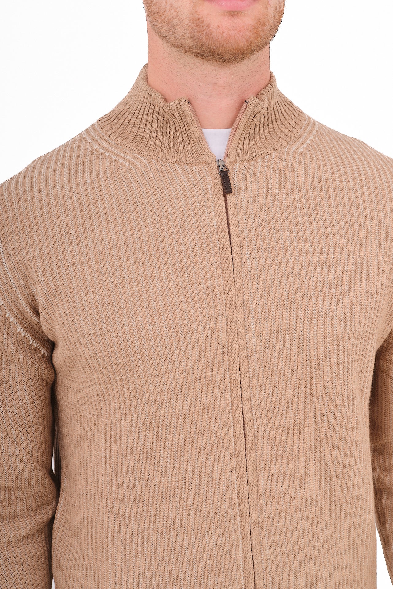 ΑΝΔΡΙΚΗ ΖΑΚΕΤΑ CARDIGAN PORTOBELLO'S ΣΕ ΜΠΕΖ ΣΚΟΥΡΟ ΧΡΩΜΑ ΜΕ ΨΗΛΟ ΛΑΙΜΟ