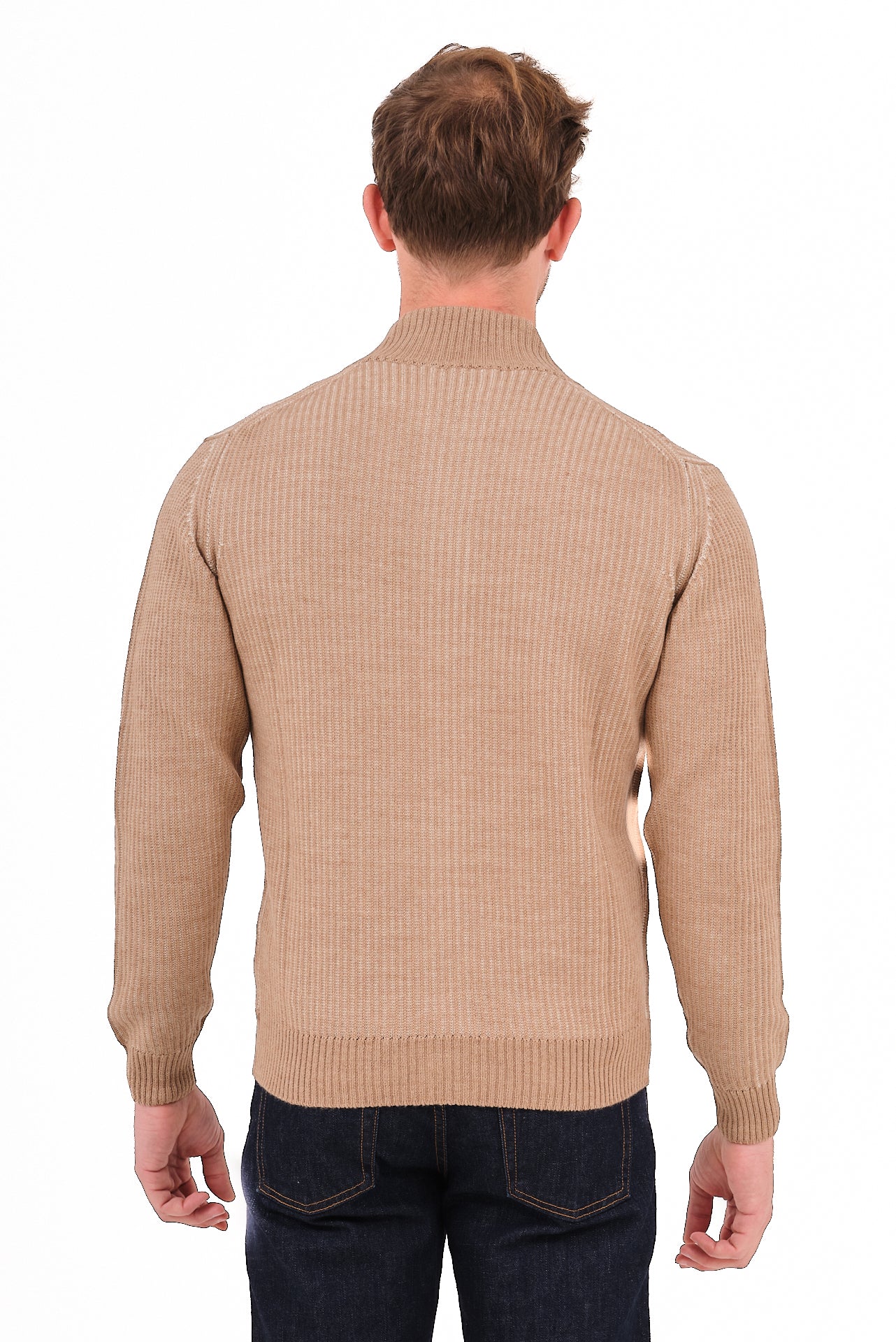 ΑΝΔΡΙΚΗ ΖΑΚΕΤΑ CARDIGAN PORTOBELLO'S ΣΕ ΜΠΕΖ ΣΚΟΥΡΟ ΧΡΩΜΑ ΜΕ ΨΗΛΟ ΛΑΙΜΟ