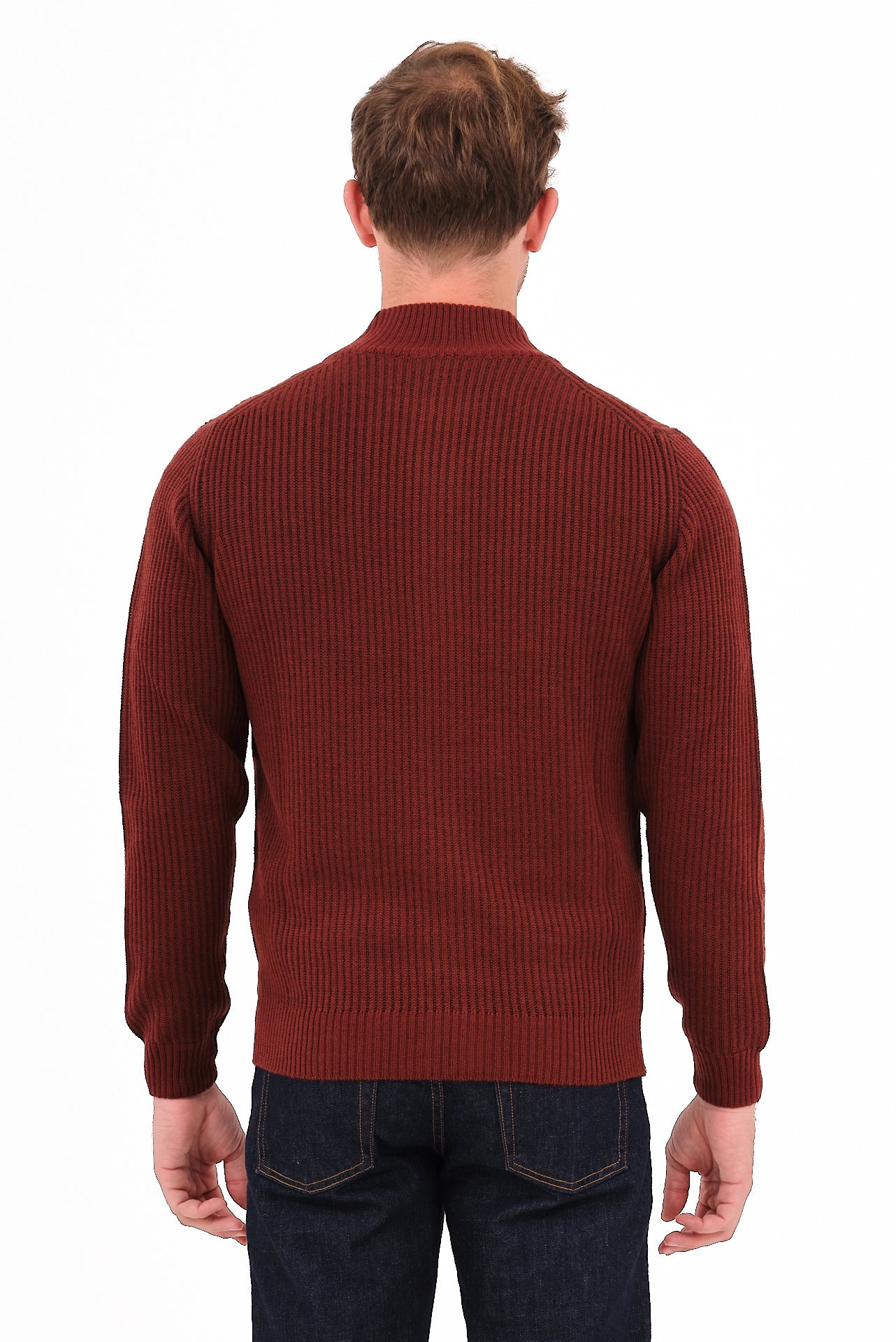 ΑΝΔΡΙΚΗ ΖΑΚΕΤΑ CARDIGAN PORTOBELLO'S ΣΕ ΚΕΡΑΜΙΔΙ ΧΡΩΜΑ ΜΕ ΨΗΛΟ ΛΑΙΜΟ