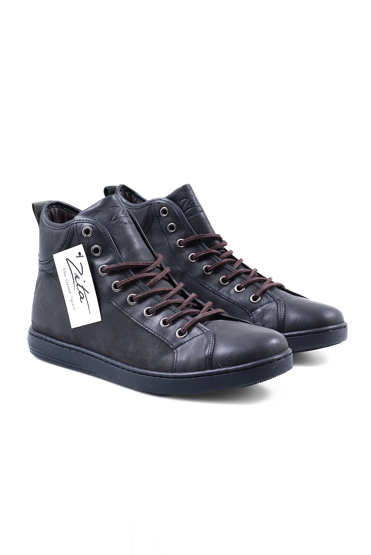 ΑΝΔΡΙΚΑ ΜΑΥΡΑ ΔΕΡΜΑΤΙΝΑ ΥΠΟΔΗΜΑΤΑ SNEAKERS ΜΠΟΤΑΚΙΑ PORTOBELLO'S