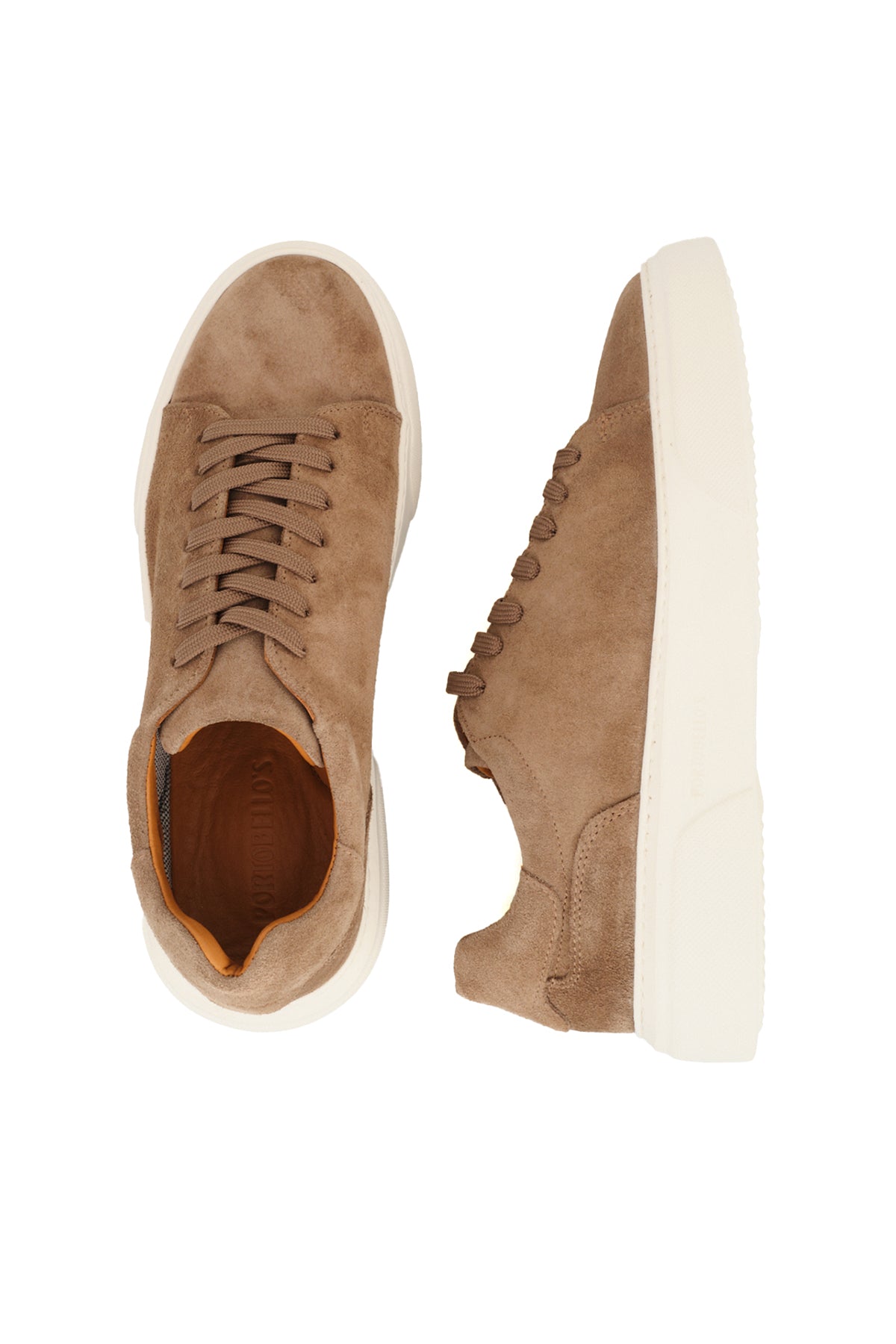 ΑΝΔΡΙΚΑ ΠΑΠΟΥΤΣΙΑ SUEDE SNEAKERS ΣΚΟΥΡΟ ΜΠΕΖ PORTOBELLO'S