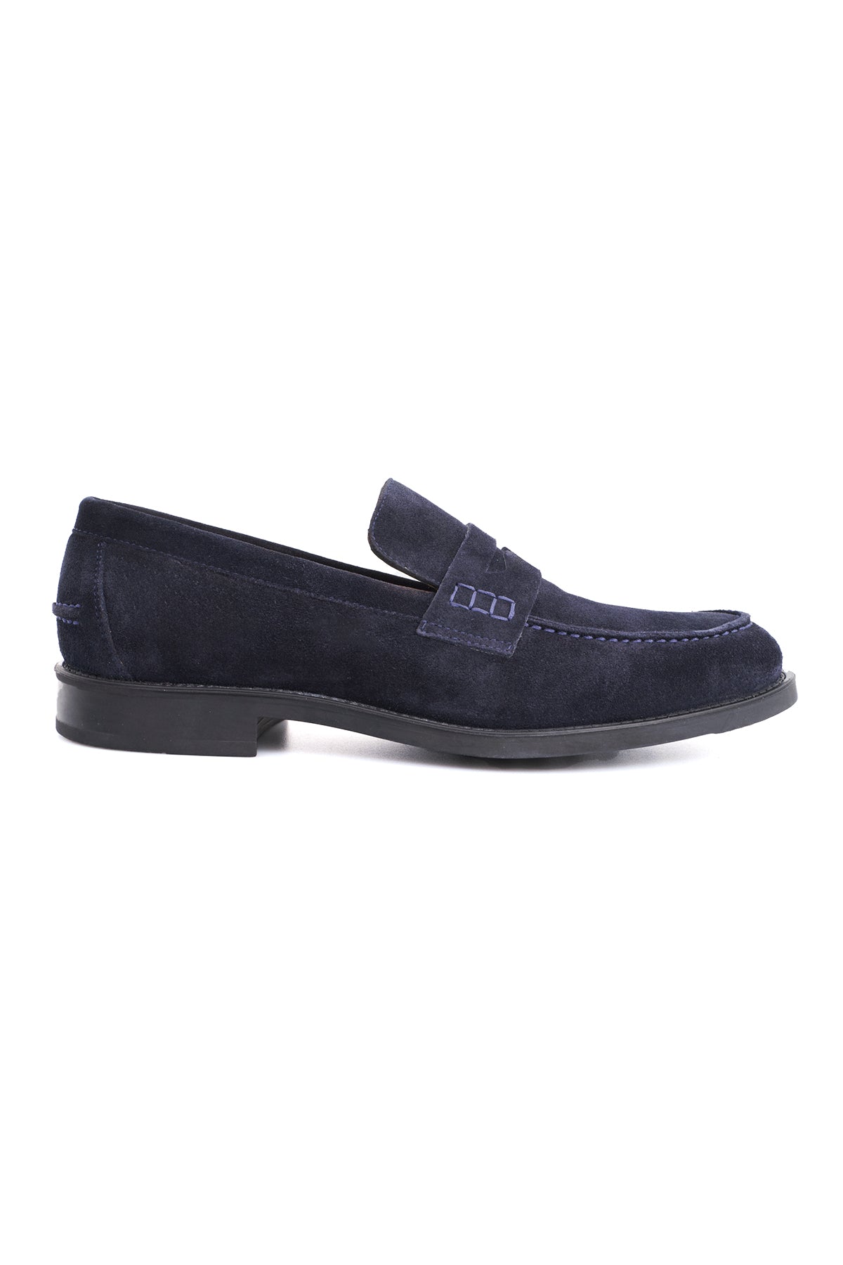 SUEDE PENNY LOAFERS ΜΠΛΕ.