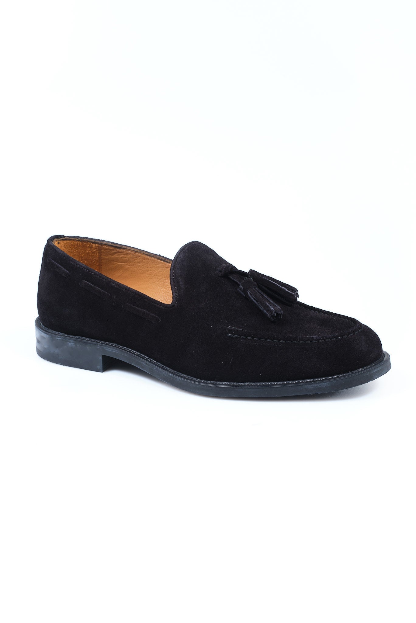 ΑΝΔΡΙΚΑ ΔΕΡΜΑΤΙΝΑ SUEDE ΥΠΟΔΗΜΑΤΑ LOAFERS TASSEL PORTOBELLO'S ΣΕ ΜΑΥΡΟ ΧΡΩΜΑ