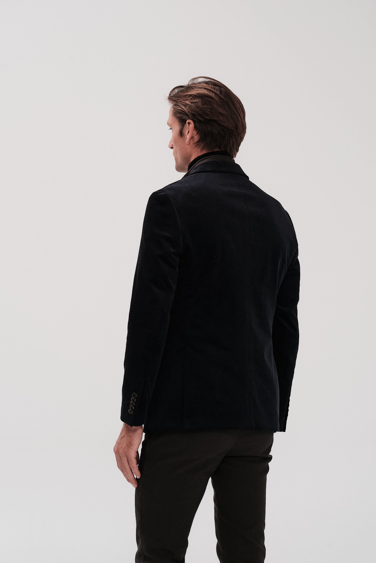 ΑΝΔΡΙΚΟ ΜΠΛΕ ΚΟΤΛΕ ΣΑΚΑΚΙ PORTOBELLO'S ΜΕ ΑΠΟΣΠΩΜΕΝΗ ΜΟΣΤΡΑ SLIM FIT