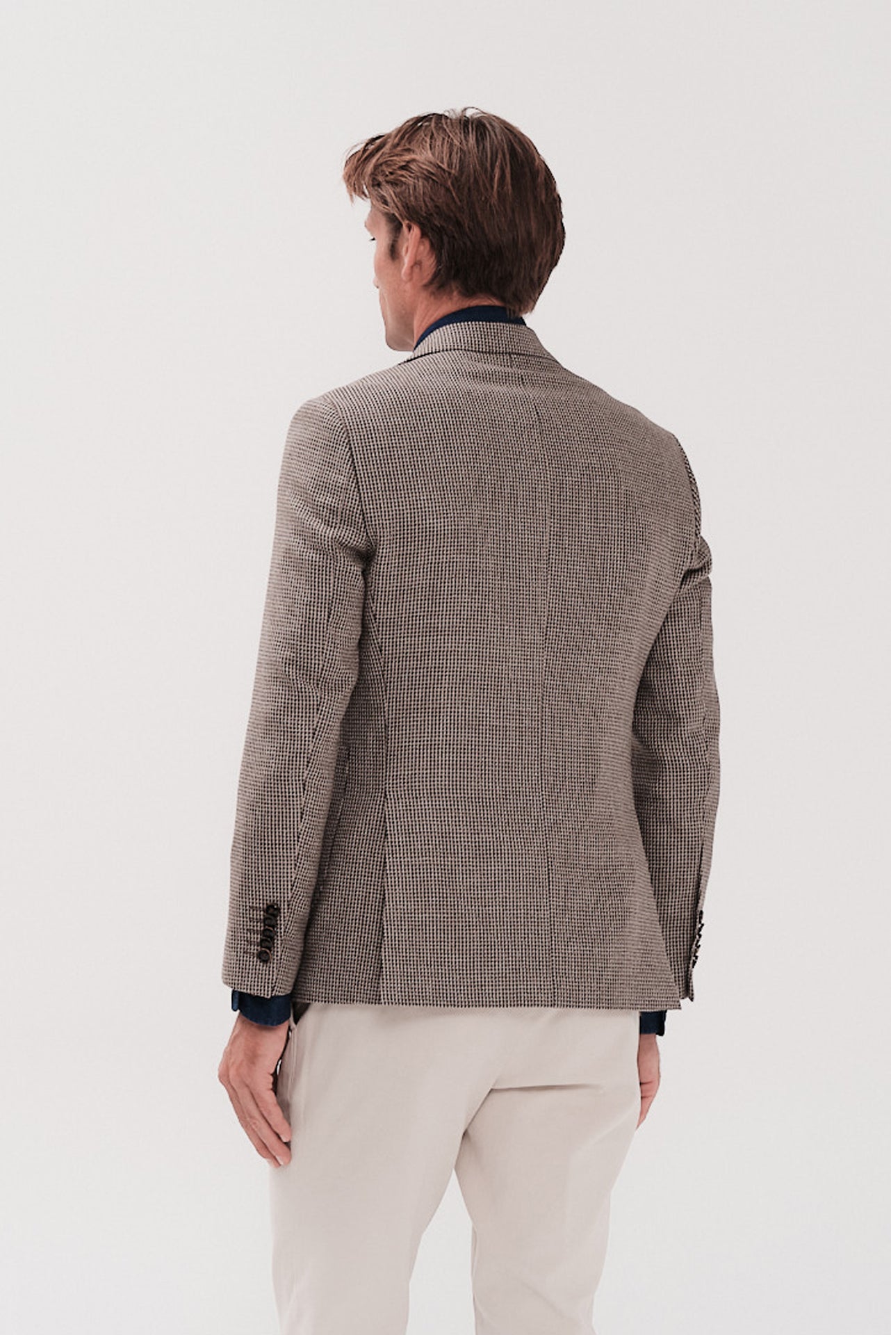 ΑΝΔΡΙΚΟ ΣΚΟΥΡΟ ΜΠΕΖ ΜΑΛΛΙΝΟ MARZOTTO ΣΑΚΑΚΙ ΜΕ ΜΙΚΡΟΣΧΕΔΙΟ SLIM FIT