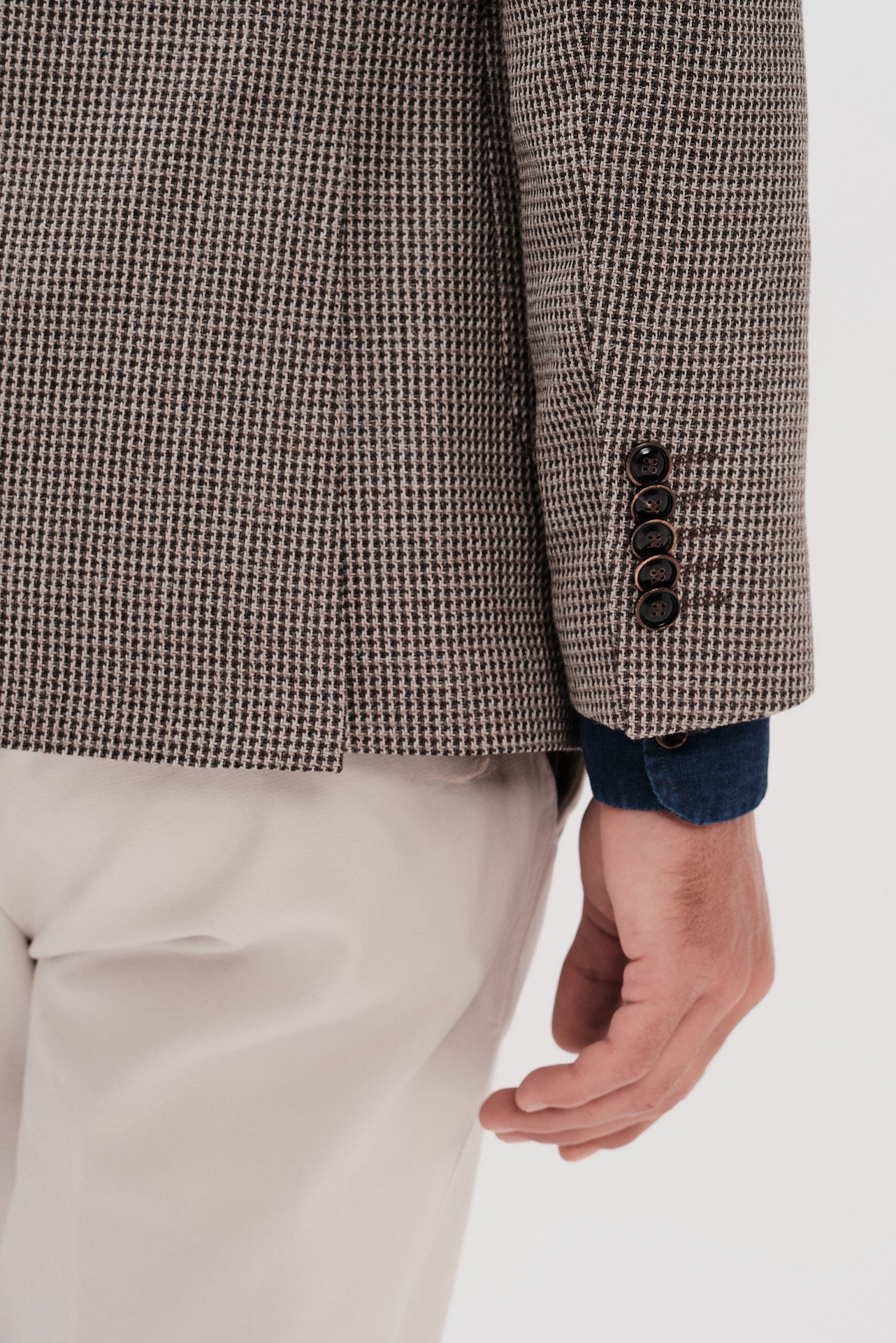 ΑΝΔΡΙΚΟ ΣΚΟΥΡΟ ΜΠΕΖ ΜΑΛΛΙΝΟ MARZOTTO ΣΑΚΑΚΙ ΜΕ ΜΙΚΡΟΣΧΕΔΙΟ SLIM FIT