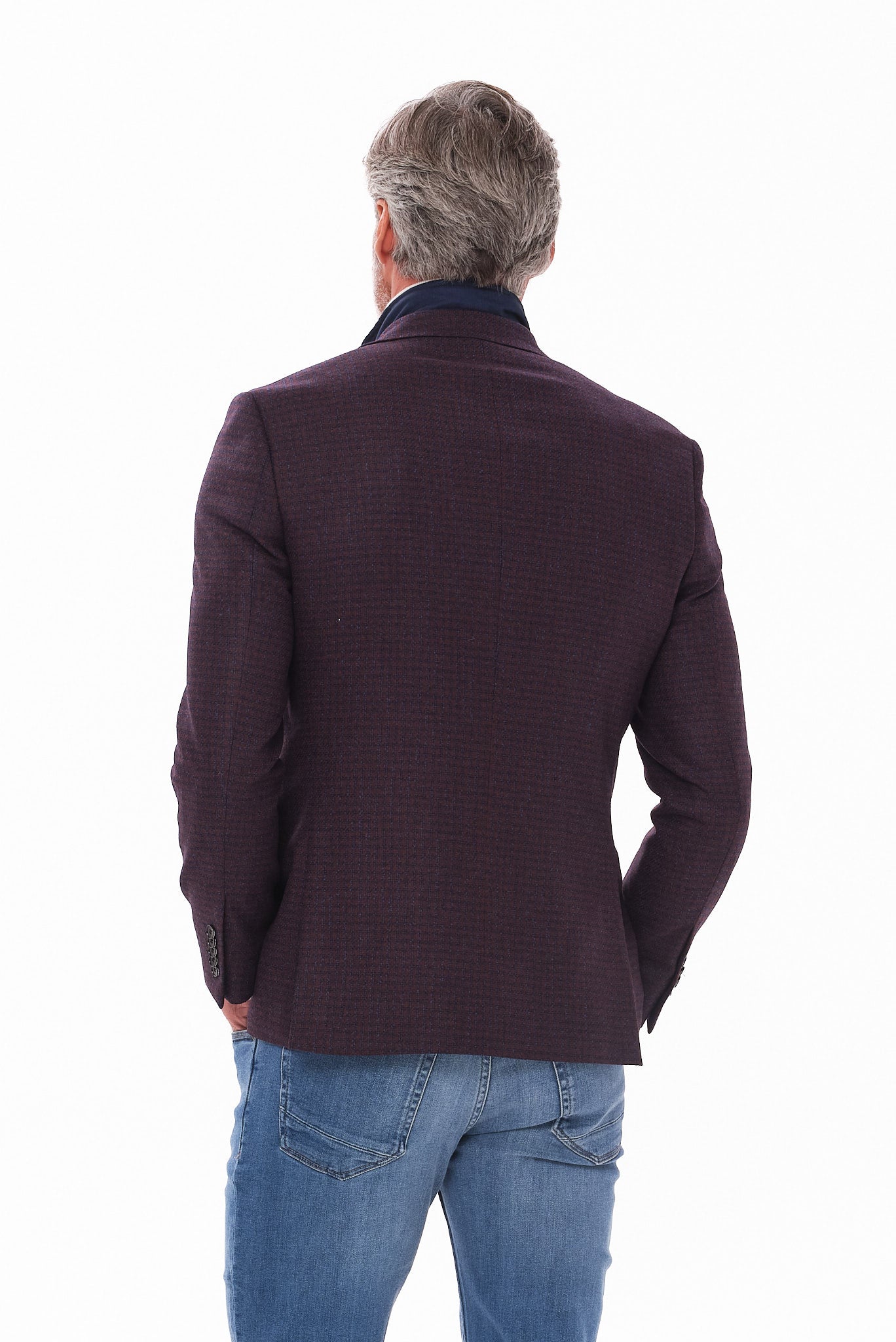 ΑΝΔΡΙΚΟ ΜΠΟΡΝΤΟ-ΜΠΛΕ ΣΑΚΑΚΙ PORTOBELLO'S ΜΕ ΑΠΟΣΠΩΜΕΝΗ ΜΟΣΤΡΑ SLIM FIT