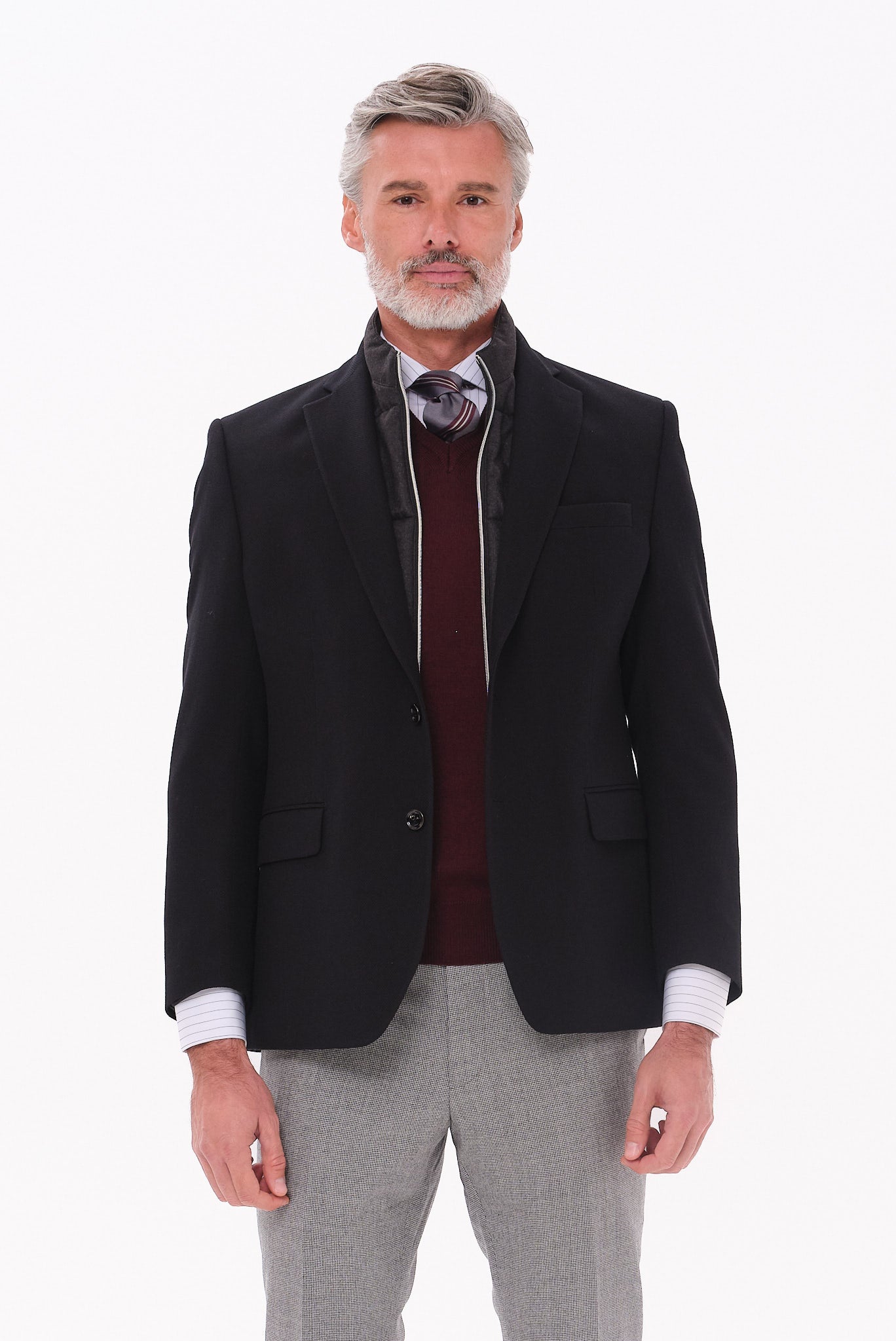 ΑΝΔΡΙΚΟ ΜΑΥΡΟ ΣΑΚΑΚΙ PORTOBELLO'S ΜΕ ΑΠΟΣΠΩΜΕΝΗ ΜΟΣΤΡΑ REGULAR FIT