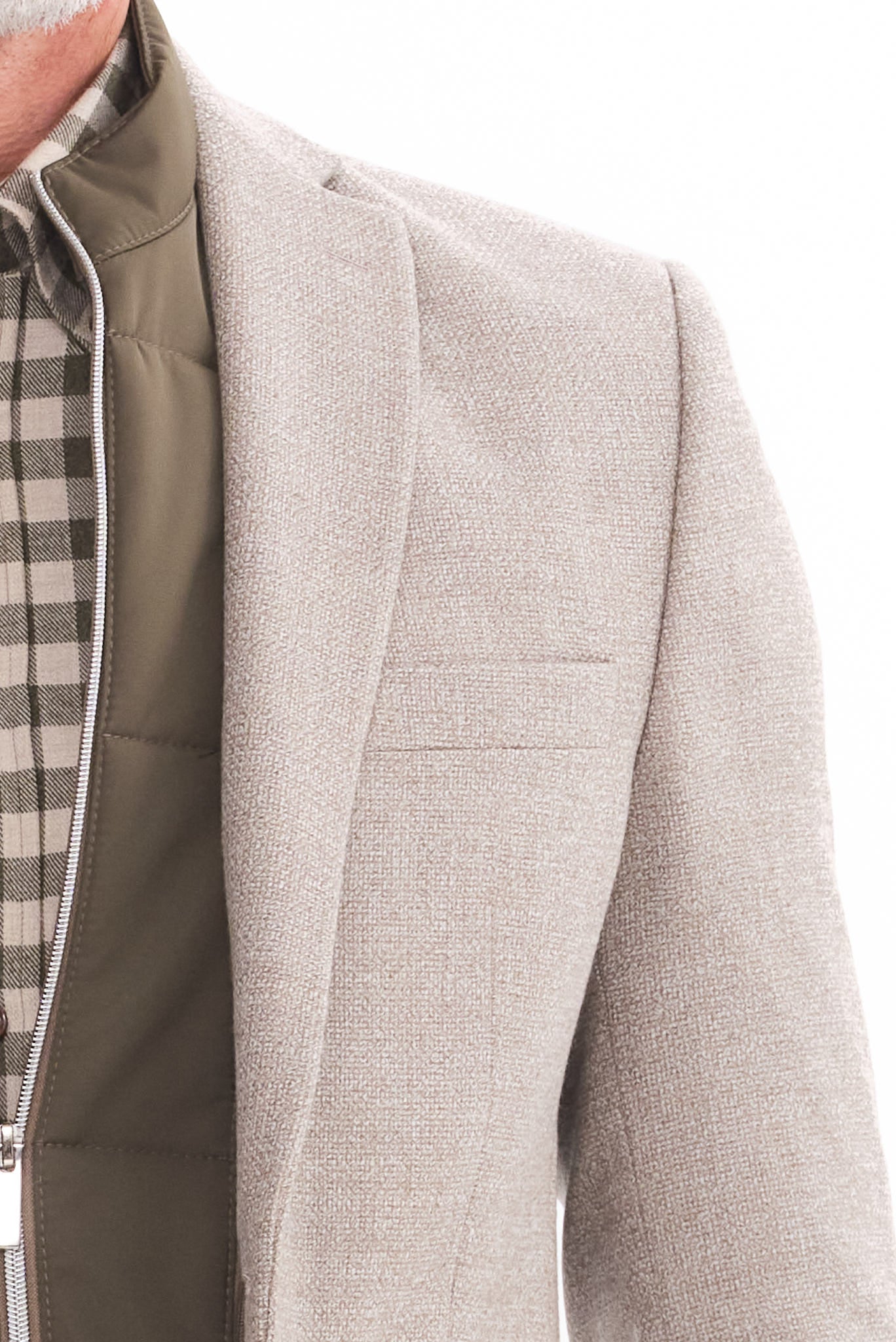 ΑΝΔΡΙΚΟ ΜΠΕΖ ΑΝΟΙΧΤΟ ΜΑΛΛΙΝΟ ΣΑΚΑΚΙ PORTOBELLO'S ΜΕ ΑΠΟΣΠΩΜΕΝΗ ΜΟΣΤΡΑ REGULAR FIT