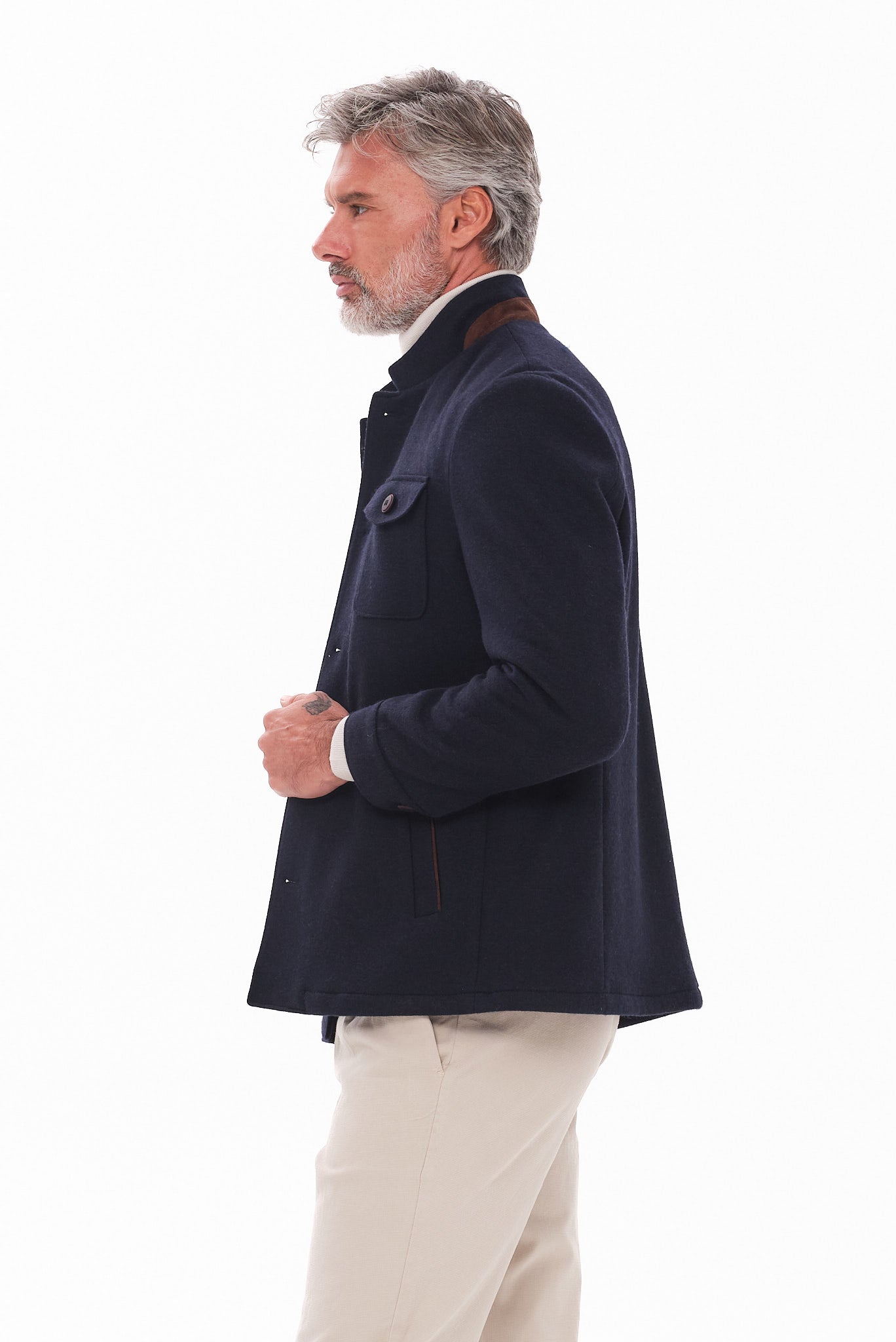 ΑΝΔΡΙΚΟ ΜΠΛΕ ΣΑΚΑΚΙ PORTOBELLO'S ΜΕ ΟΡΘΙΟ ΓΙΑΚΑ REGULAR FIT