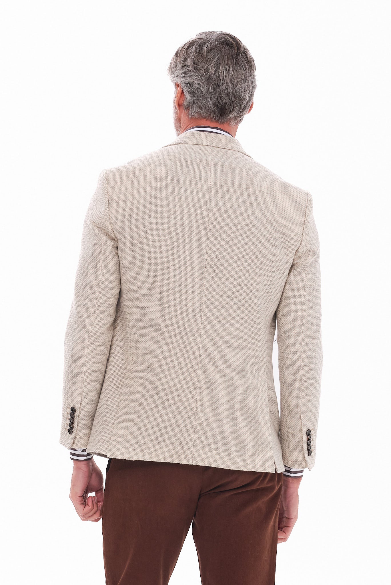 ΑΝΔΡΙΚΟ ΜΠΕΖ ΑΝΟΙΧΤΟ ΜΑΛΛΙΝΟ ΣΑΚΑΚΙ PORTOBELLO'S ΜΕ ΜΙΚΡΟΣΧΕΔΙΟ SLIM FIT