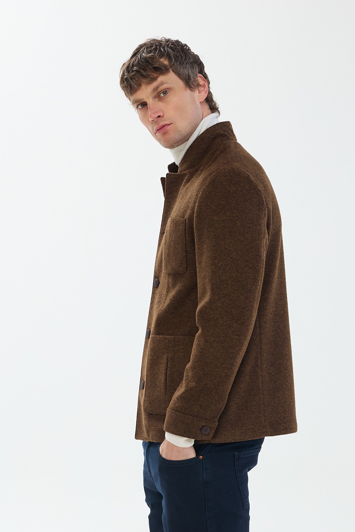 ΑΝΔΡΙΚΟ ΚΑΦΕ ΣΑΚΑΚΙ ΜΑΛΛΙΝΟ ΜΕ ΟΡΘΙΟ ΓΙΑΚΑ PORTOBELLO'S REGULAR FIT