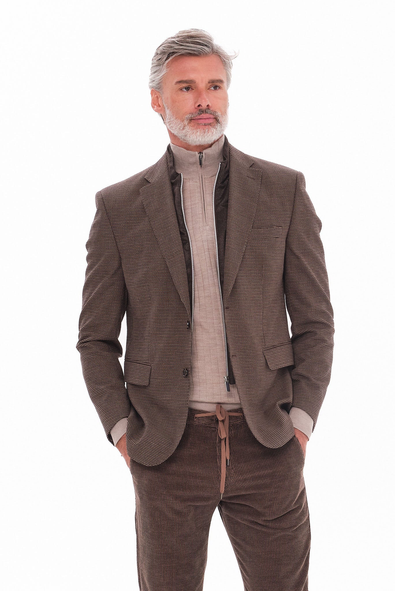 ΑΝΔΡΙΚΟ ΜΠΕΖ ΣΚΟΥΡΟ ΣΑΚΑΚΙ PORTOBELLO'S ΜΕ ΑΠΟΣΠΩΜΕΝΗ ΜΟΣΤΡΑ REGULAR FIT