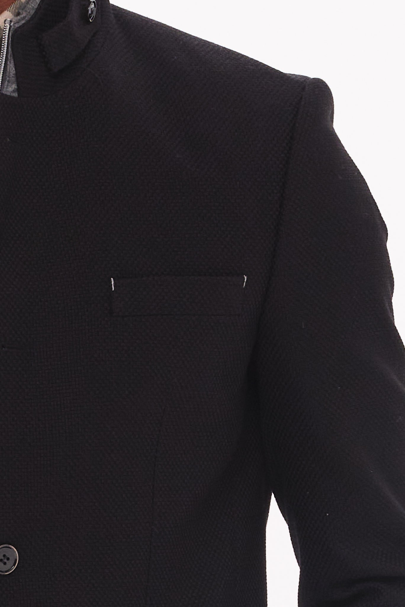 ΑΝΔΡΙΚΟ ΜΑΥΡΟ ΣΑΚΑΚΙ PORTOBELLO'S ΜΕ ΟΡΘΙΟ ΓΙΑΚΑ ΑΠΟΣΠΩΜΕΝΗ ΜΟΣΤΡΑ ΚΑΙ ΜΙΚΡΟΣΧΕΔΙΟ REGULAR FIT