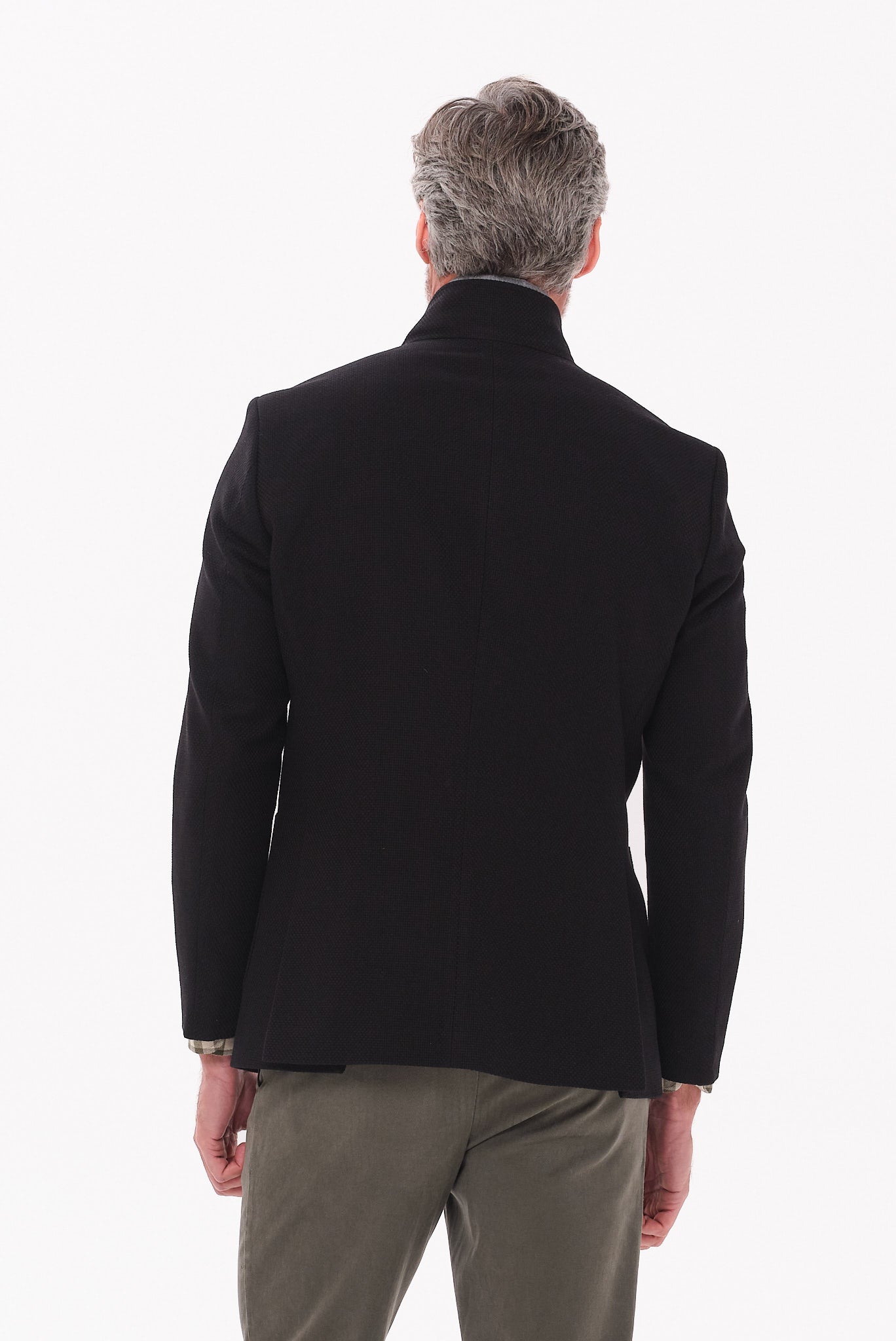 ΑΝΔΡΙΚΟ ΜΑΥΡΟ ΣΑΚΑΚΙ PORTOBELLO'S ΜΕ ΟΡΘΙΟ ΓΙΑΚΑ ΑΠΟΣΠΩΜΕΝΗ ΜΟΣΤΡΑ ΚΑΙ ΜΙΚΡΟΣΧΕΔΙΟ REGULAR FIT