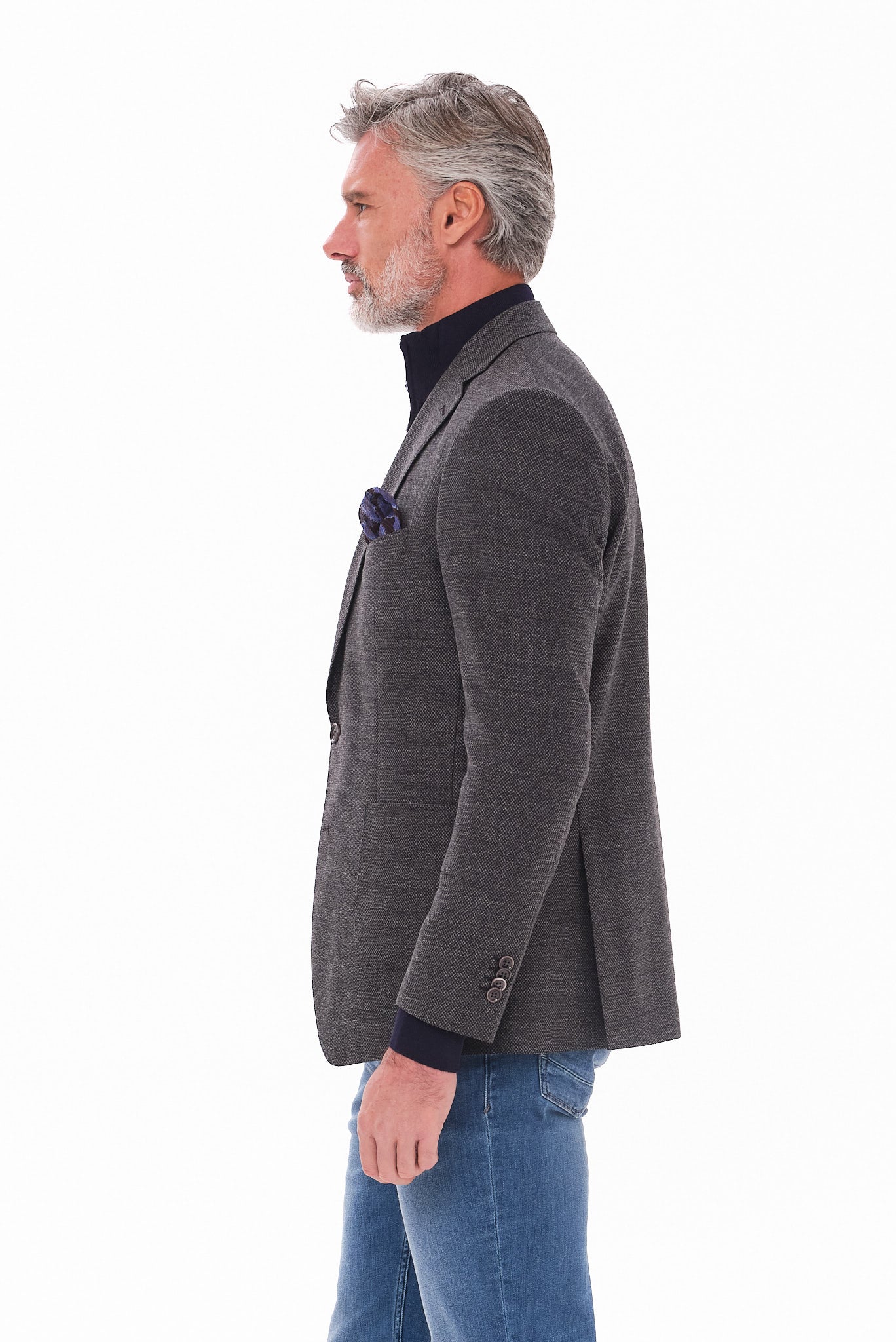 ΑΝΔΡΙΚΟ ΣΚΟΥΡΟ ΓΚΡΙ ΣΑΚΑΚΙ PORTOBELLO'S ΜΕ ΜΙΚΡΟΣΧΕΔΙΟ REGULAR FIT