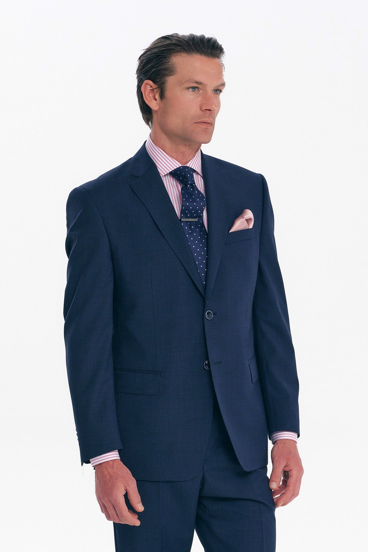 ΑΝΔΡΙΚΟ ΜΠΛΕ ΚΟΣΤΟΥΜΙ SLIM FIT PORTOBELLO'S ΣΕ ΥΦΑΣΜΑ MARZOTTO