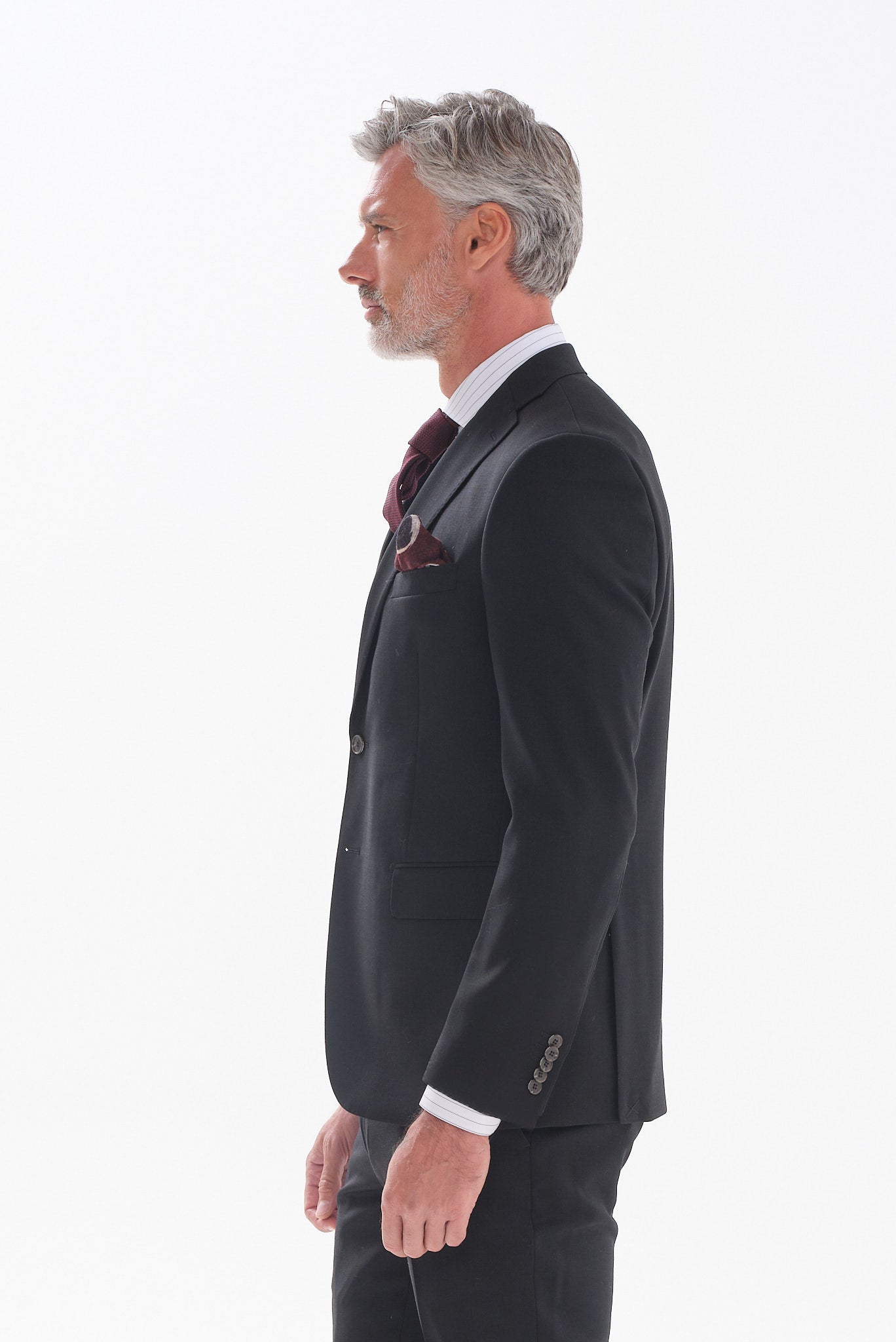 ΑΝΔΡΙΚΟ ΜΑΛΛΙΝΟ ΚΟΣΤΟΥΜΙ PORTOBELLO'S SLIM FIT ΣΕ ΜΑΥΡΟ ΧΡΩΜΑ