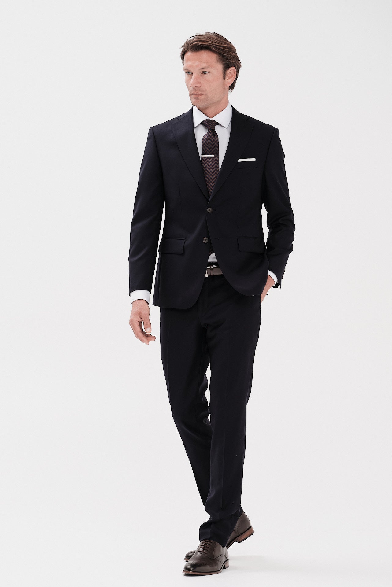 ΑΝΔΡΙΚΟ ΜΠΛΕ ΣΚΟΥΡΟ ΜΑΛΛΙΝΟ ΚΟΣΤΟΥΜΙ PORTOBELLO'S SLIM FIT