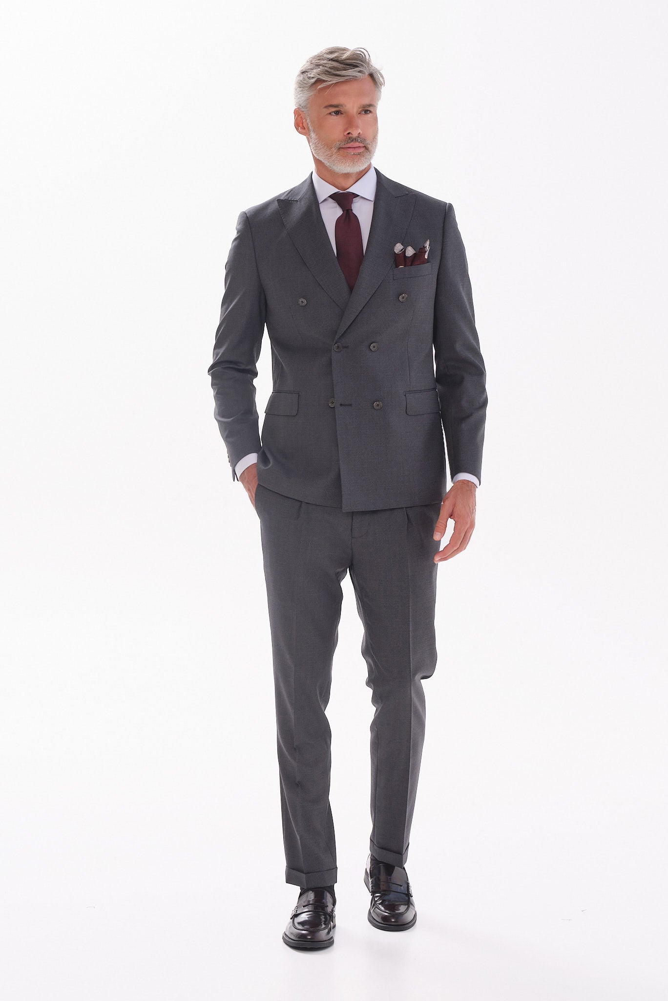 ΑΝΔΡΙΚΟ ΜΑΛΛΙΝΟ ΓΚΡΙ ΣΚΟΥΡΟ ΚΟΣΤΟΥΜΙ PORTOBELLO'S REGULAR FIT