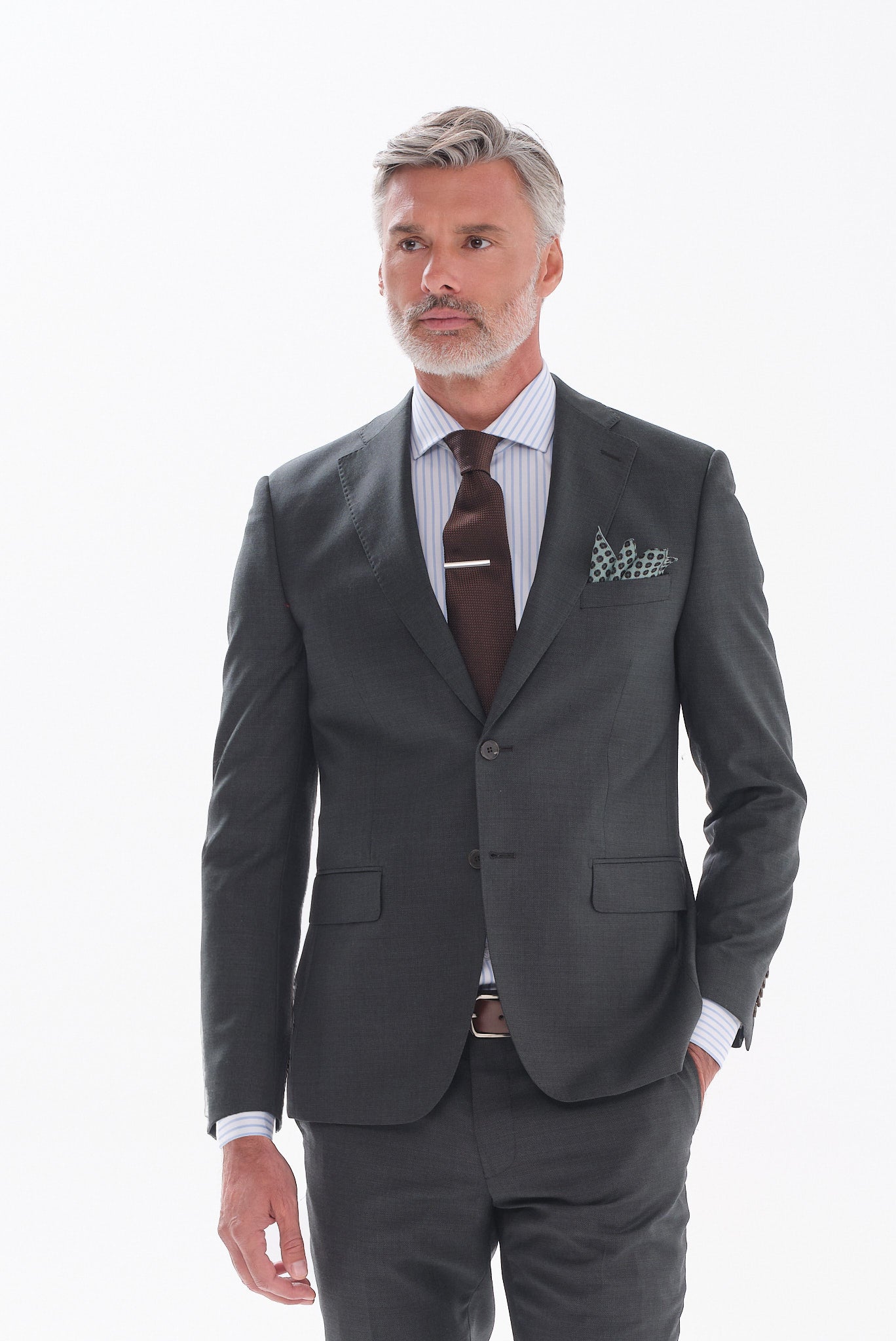 ΑΝΔΡΙΚΟ ΜΑΛΛΙΝΟ ΚΟΣΤΟΥΜΙ PORTOBELLO'S SLIM FIT ΣΕ ΛΑΔΙ ΧΡΩΜΑ