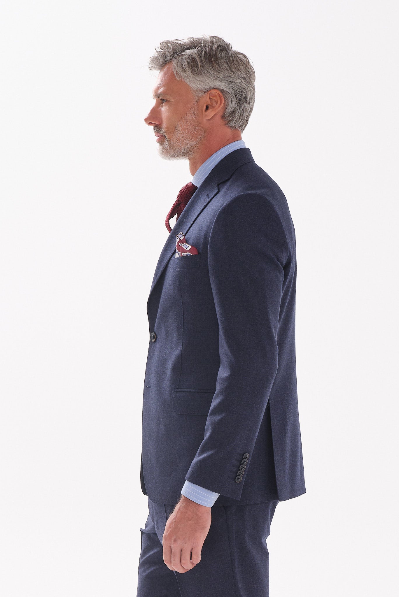 ΑΝΔΡΙΚΟ ΜΠΛΕ ΣΚΟΥΡΟ ΜΑΛΛΙΝΟ ΚΟΣΤΟΥΜΙ PORTOBELLO'S SLIM FIT