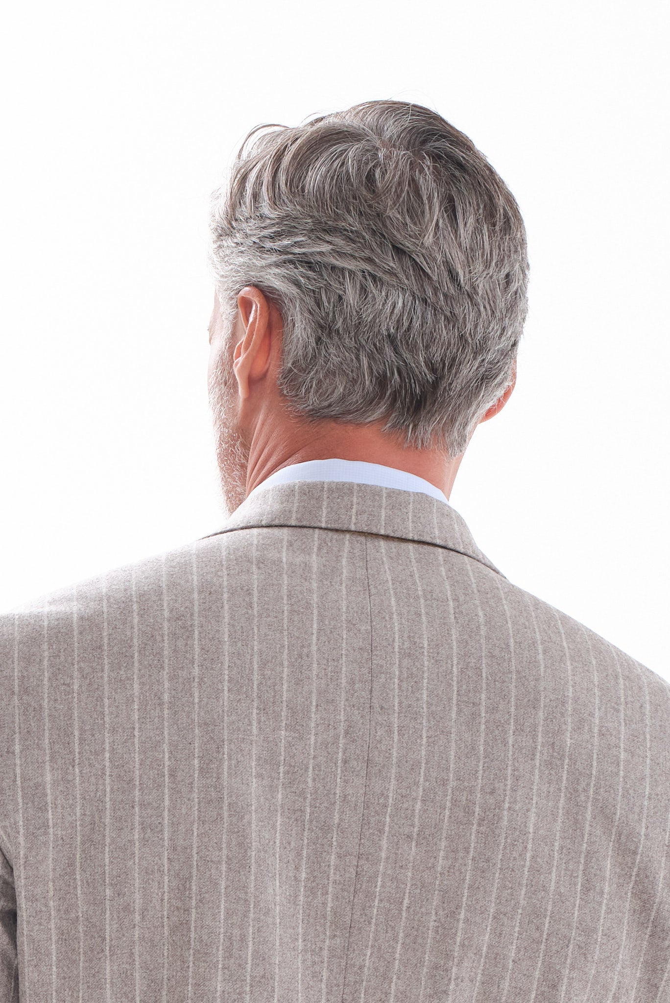 ΑΝΔΡΙΚΟ ΜΑΛΛΙΝΟ ΚΟΣΤΟΥΜΙ PORTOBELLO'S REGULAR FIT ΣΕ ΜΠΕΖ ΣΚΟΥΡΟ ΜΕ ΡΙΓΕΣ