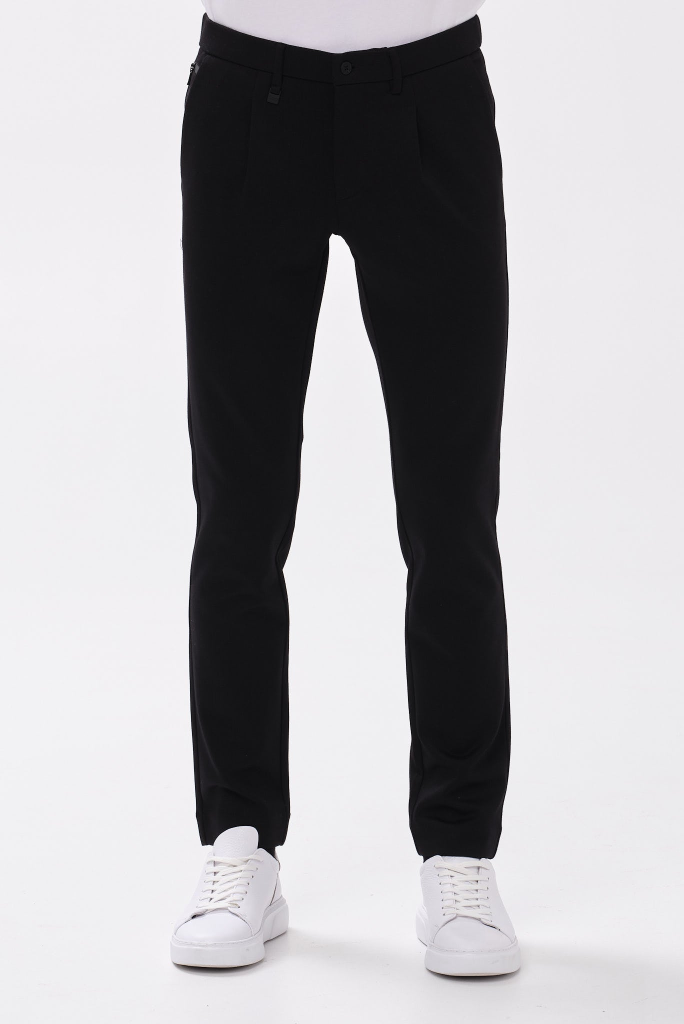 ΑΝΔΡΙΚΟ ΜΑΥΡΟ CHINOS ΠΑΝΤΕΛΟΝΙ PORTOBELLO'S REGULAR FIT ΜΕ ΠΙΕΤΑ