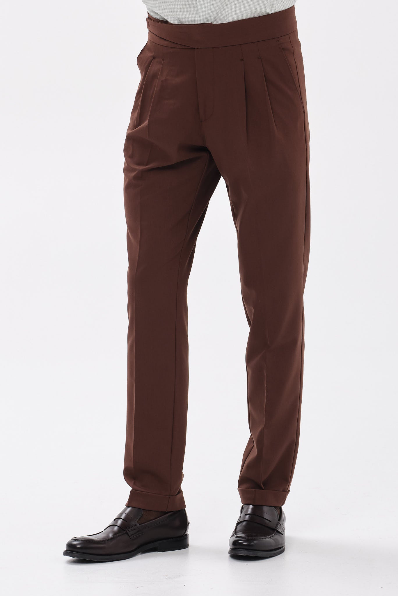 ΑΝΔΡΙΚΟ ΚΑΦΕ CHINOS ΠΑΝΤΕΛΟΝΙ PORTOBELLO'S MODERN FIT ΜΕ ΔΙΠΛΗ ΠΙΕΤΑ