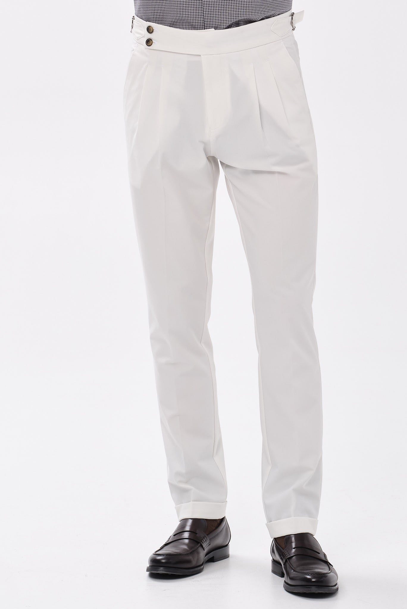 ΑΝΔΡΙΚΟ ΛΕΥΚΟ CHINOS ΠΑΝΤΕΛΟΝΙ PORTOBELLO'S MODERN FIT ΜΕ ΔΙΠΛΗ ΠΙΕΤΑ