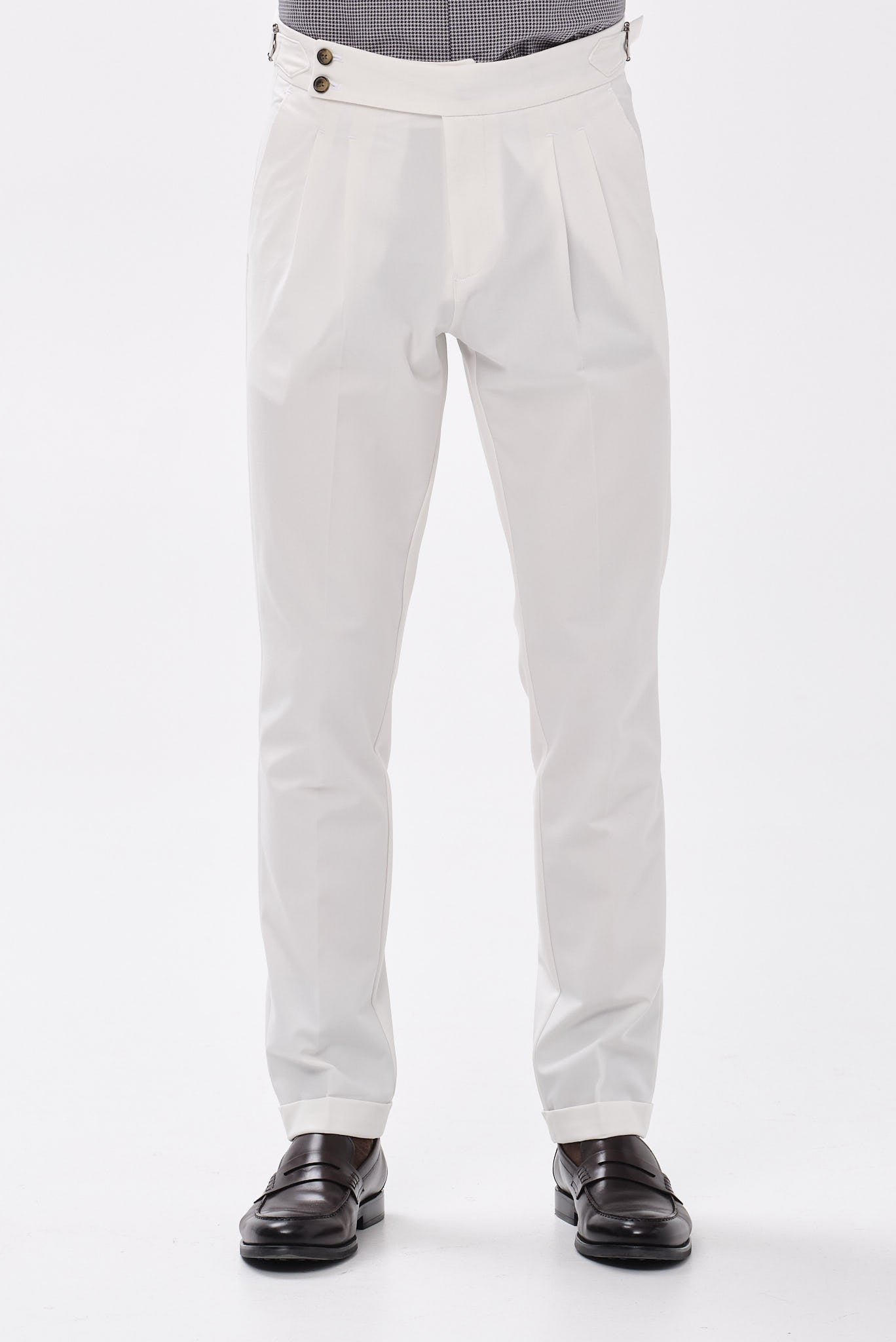 ΑΝΔΡΙΚΟ ΛΕΥΚΟ CHINOS ΠΑΝΤΕΛΟΝΙ PORTOBELLO'S MODERN FIT ΜΕ ΔΙΠΛΗ ΠΙΕΤΑ