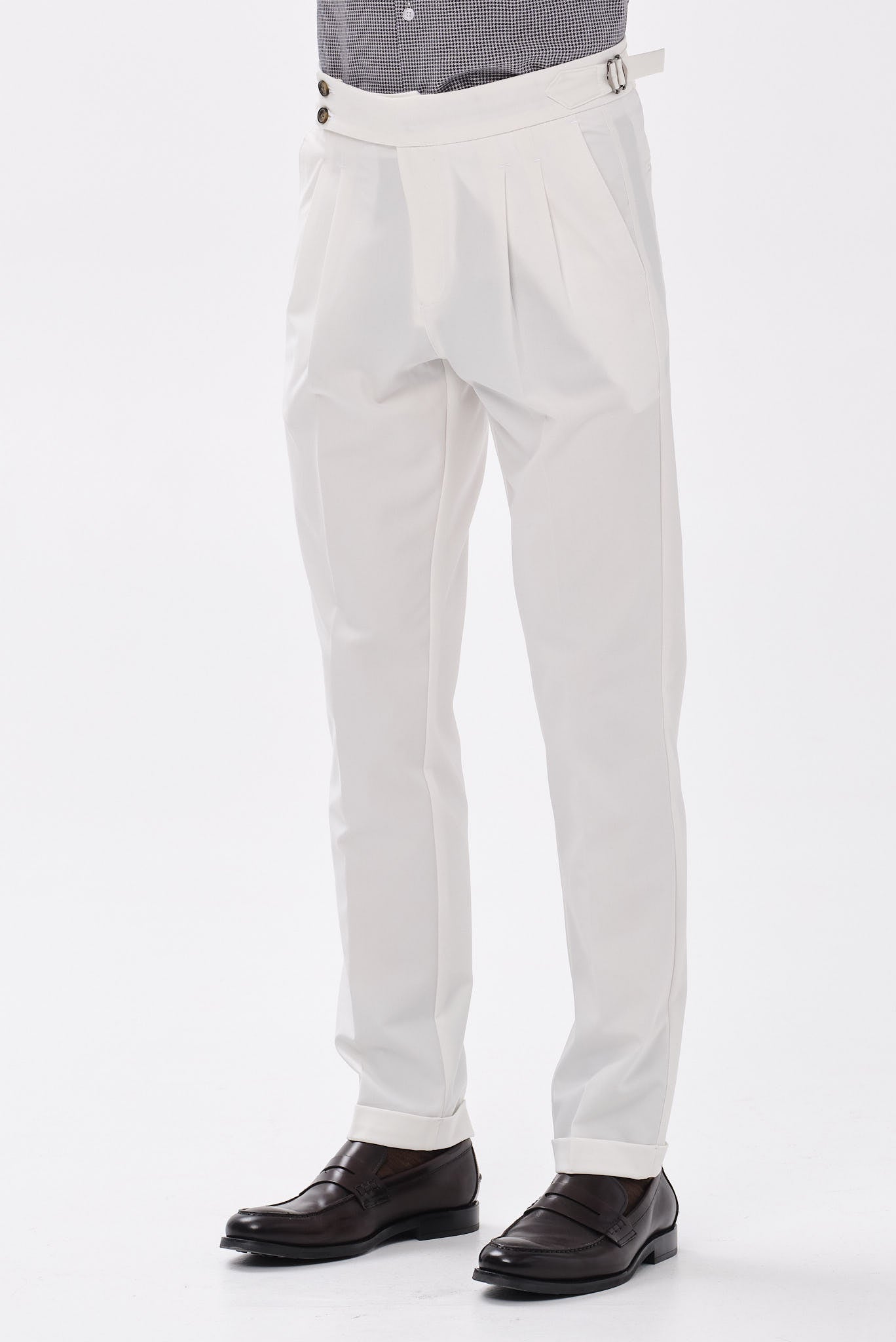 ΑΝΔΡΙΚΟ ΛΕΥΚΟ CHINOS ΠΑΝΤΕΛΟΝΙ PORTOBELLO'S MODERN FIT ΜΕ ΔΙΠΛΗ ΠΙΕΤΑ