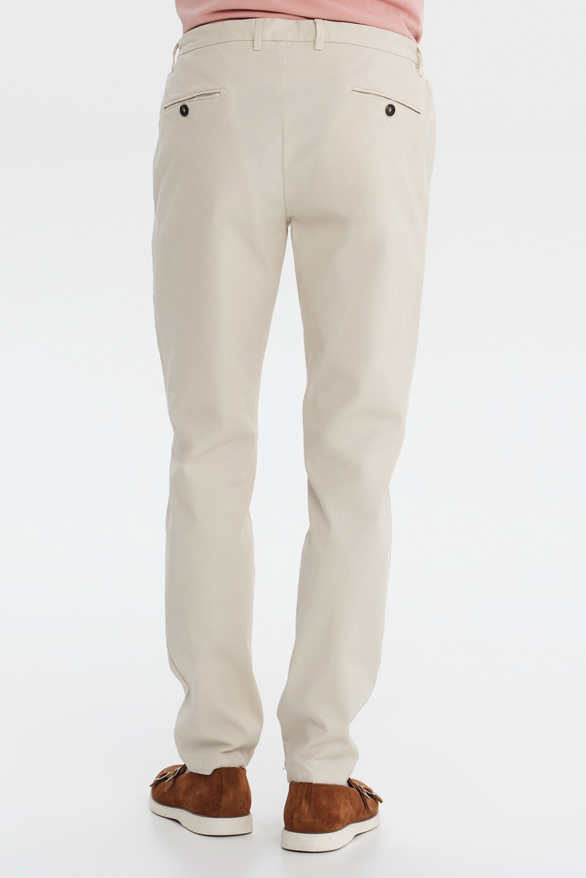 ΑΝΔΡΙΚΟ ΜΠΕΖ ΑΝΟΙΚΤΟ ΠΑΝΤΕΛΟΝΙ CHINOS SLIM FIT PORTOBELLO'S ΜΕ ΛΑΣΤΙΧΟ ΚΑΙ ΚΟΡΔΟΝΙ