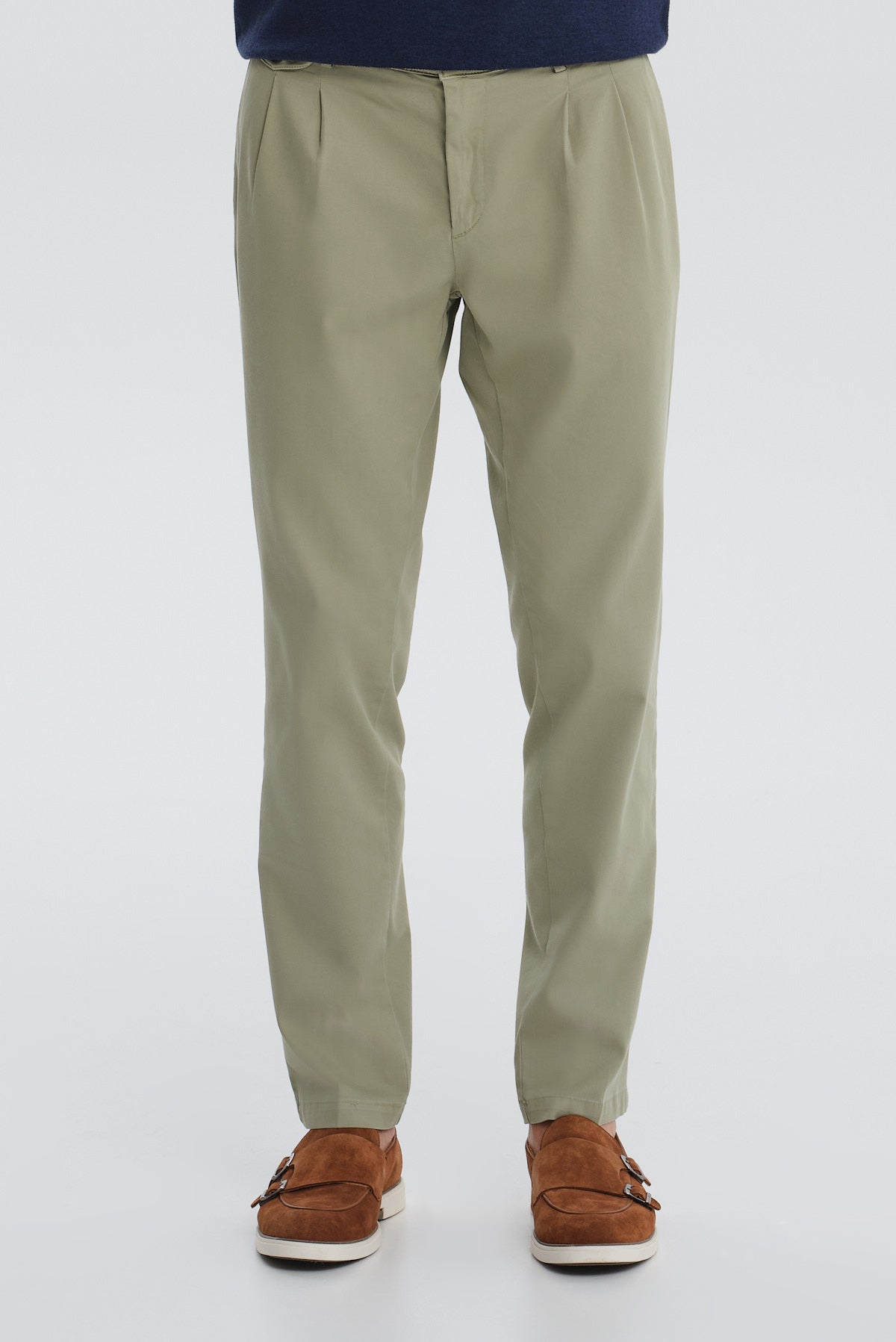 ΑΝΔΡΙΚΟ ΠΡΑΣΙΝΟ ΠΑΝΤΕΛΟΝΙ CHINOS REGULAR FIT PORTOBELLO'S ΜΕ ΔΥΟ ΠΙΕΤΕΣ