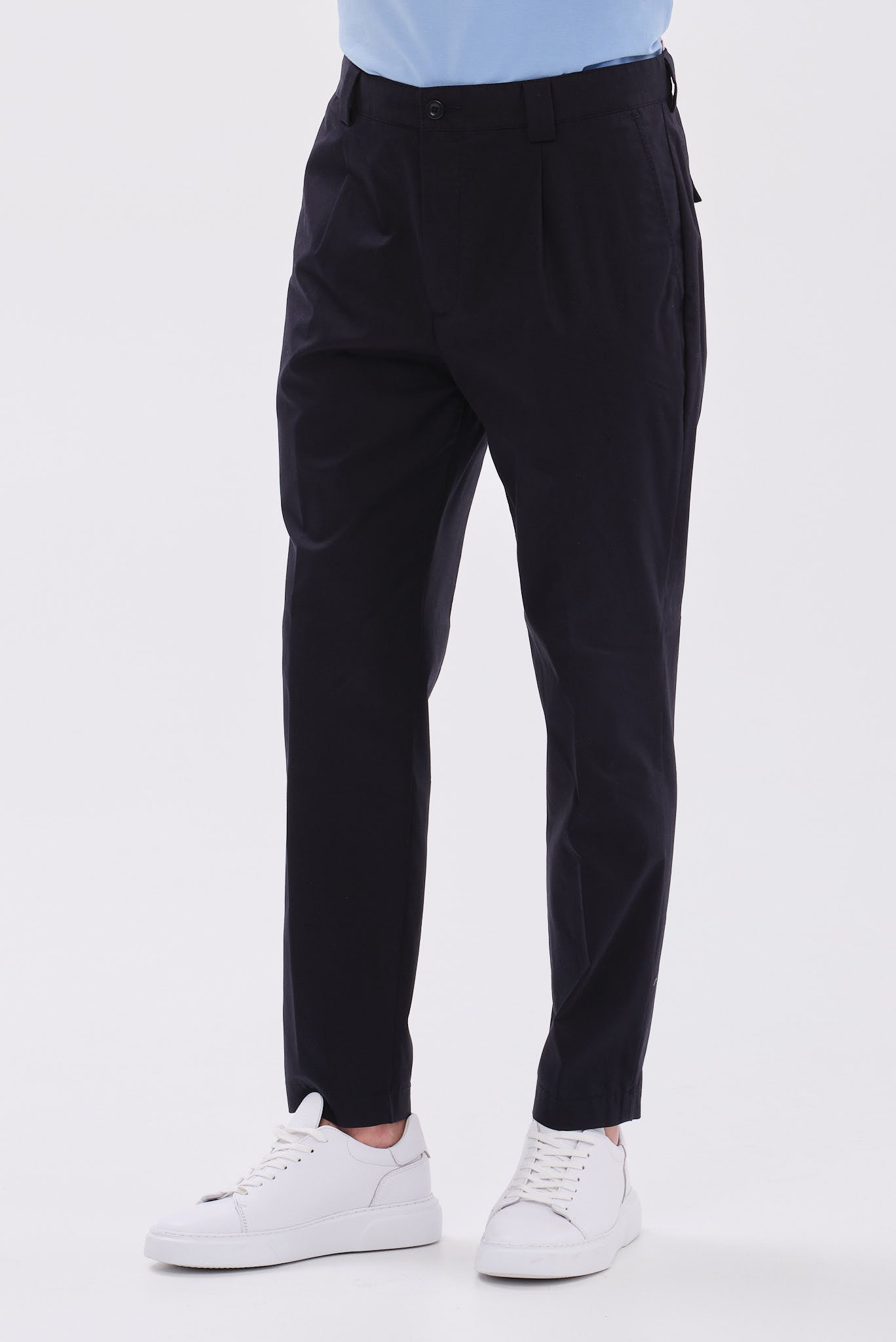 ΑΝΔΡΙΚΟ ΜΠΛΕ CHINO ΠΑΝΤΕΛΟΝΙ ALBERTO REGULAR FIT ΜΕ ΠΙΕΤΑ