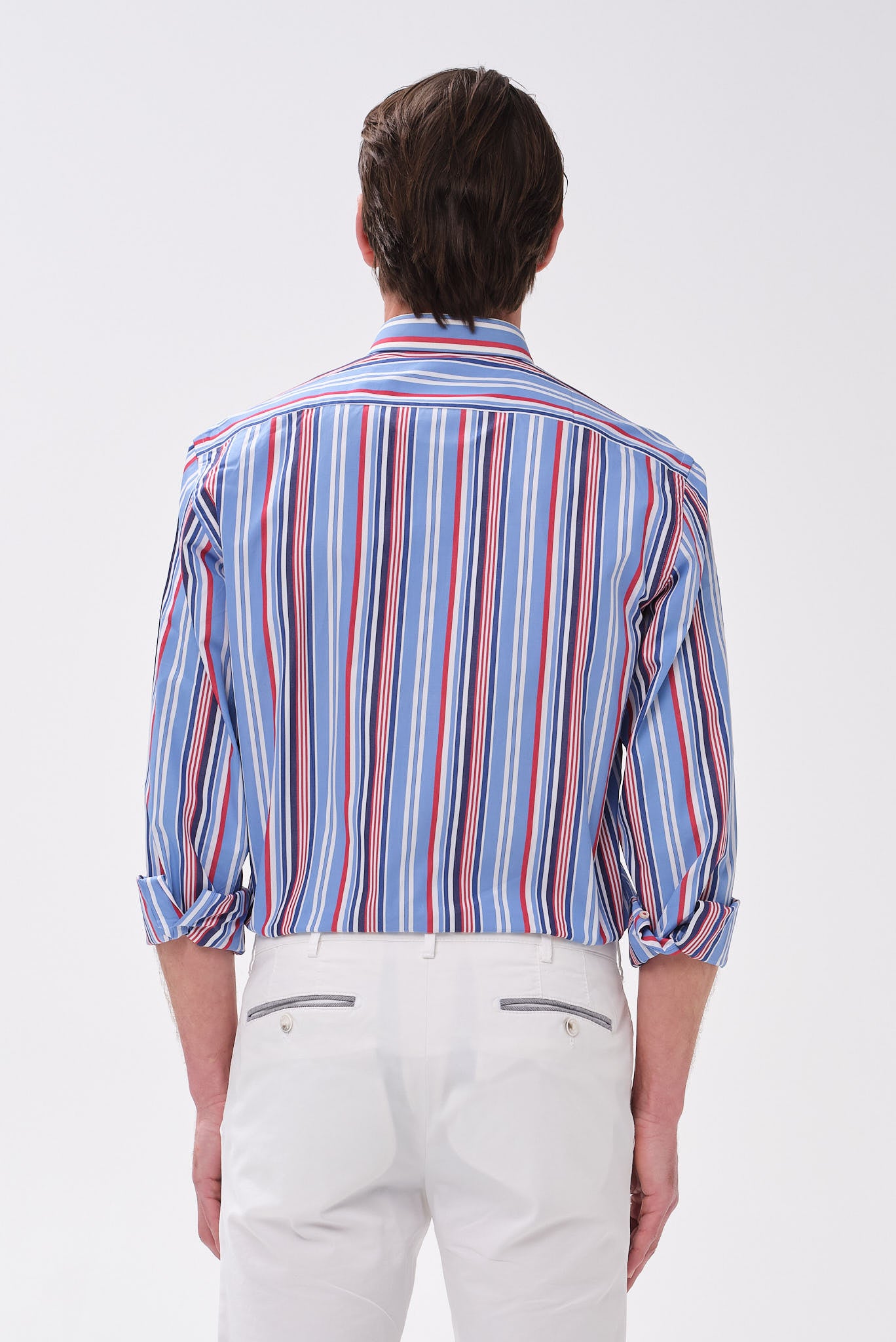 ΑΝΔΡΙΚΟ ΜΠΛΕ ΚΟΚΚΙΝΟ ΡΙΓΕ ΠΟΥΚΑΜΙΣΟ PORTOBELLO'S ΜΕ BUTTON DOWN ΓΙΑΚΑ REGULAR FIT