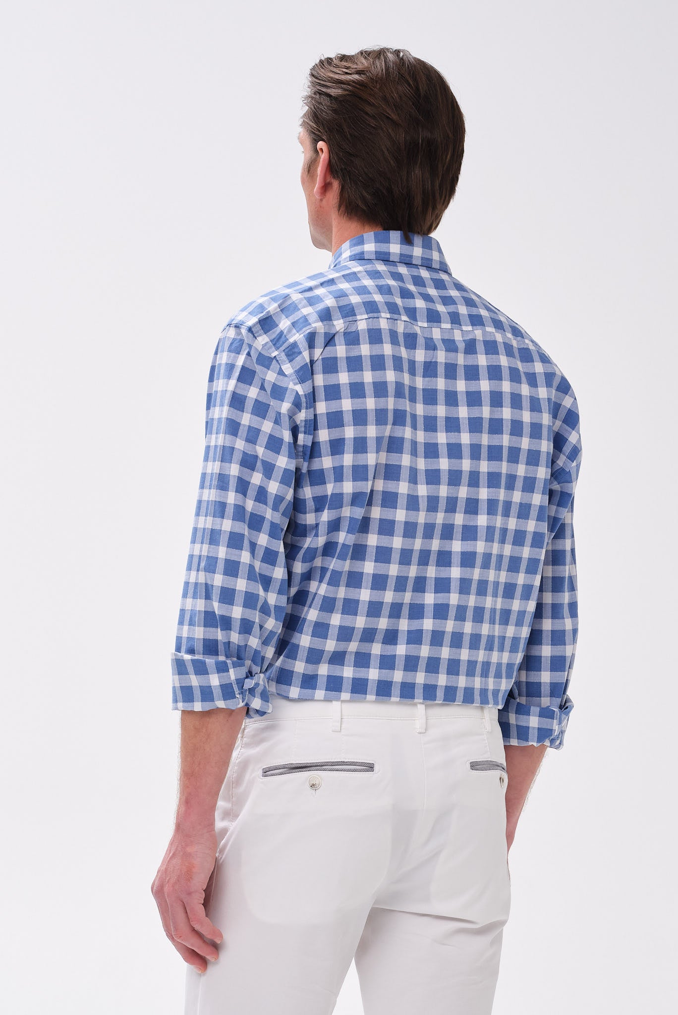 ΑΝΔΡΙΚΟ ΜΠΛΕ ΚΑΡΟ ΠΟΥΚΑΜΙΣΟ PORTOBELLO'S ΜΕ BUTTON DOWN ΓΙΑΚΑ REGULAR FIT