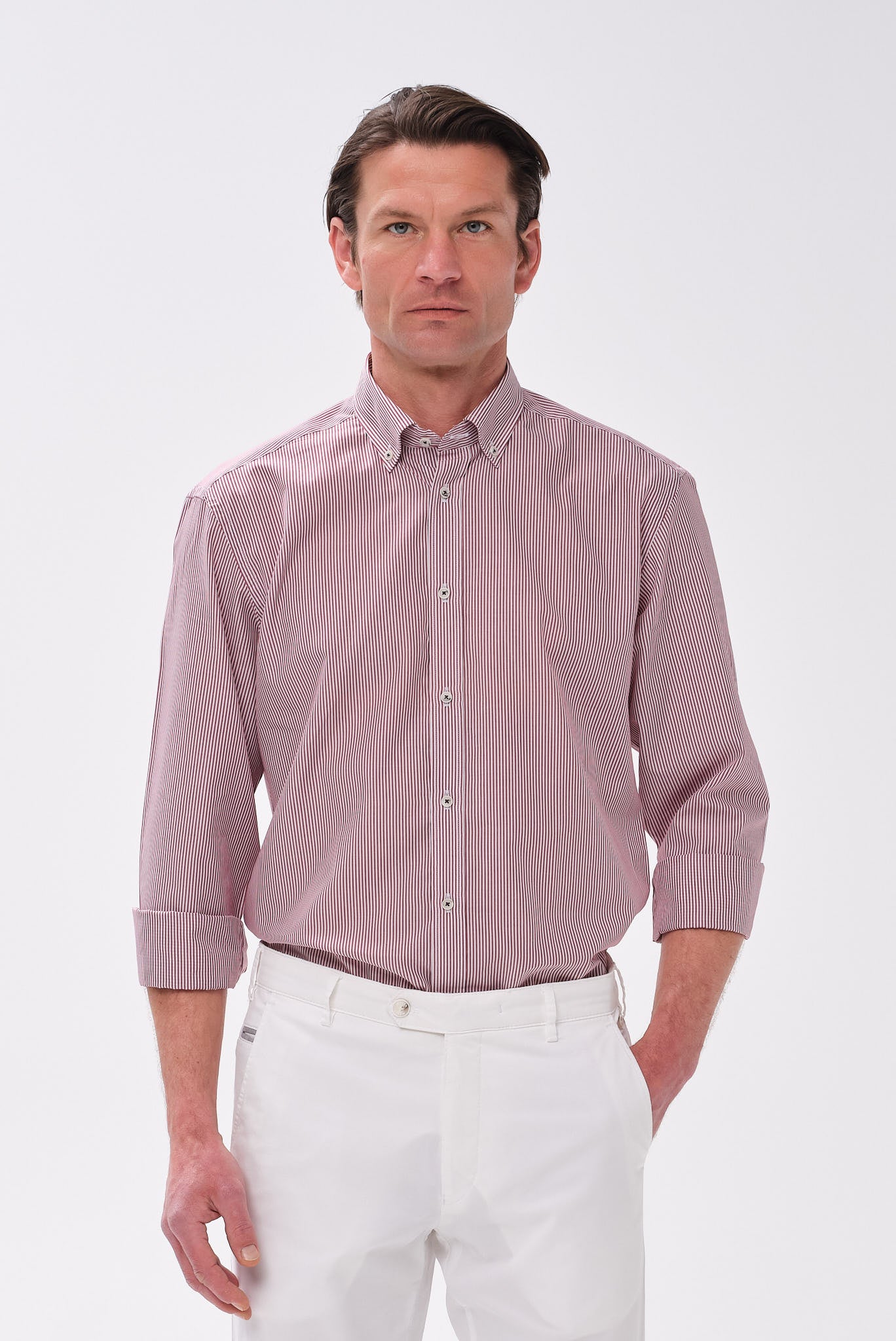 ΑΝΔΡΙΚΟ ΚΟΚΚΙΝΟ ΡΙΓΕ ΠΟΥΚΑΜΙΣΟ PORTOBELLO'S ΜΕ BUTTON DOWN ΓΙΑΚΑ REGULAR FIT