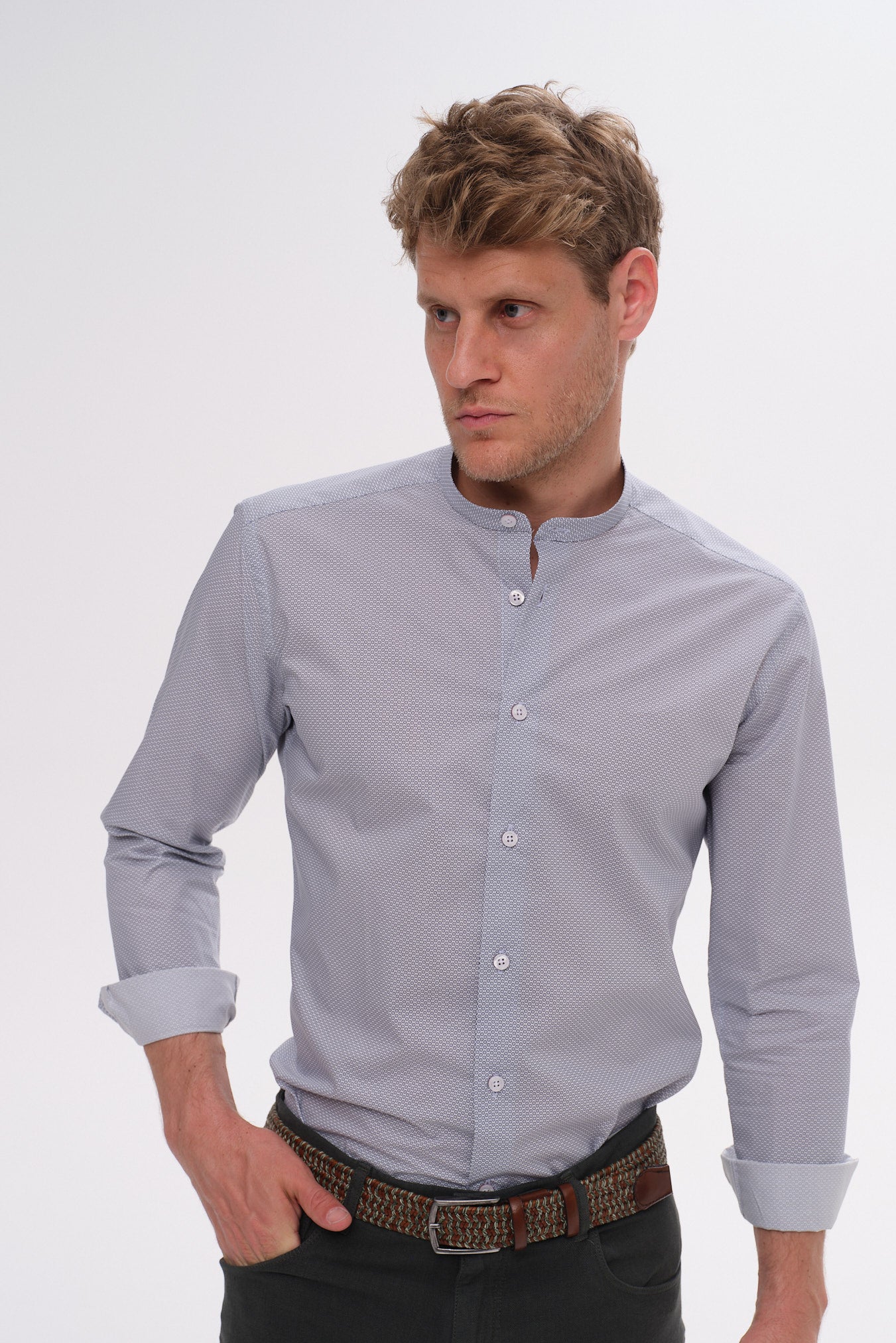 ΑΝΔΡΙΚΟ ΠΟΥΚΑΜΙΣΟ ΣΙΕΛ PORTOBELLO'S ΜΕ ΜΑΟ ΓΙΑΚΑ ΚΑΙ ΜΙΚΡΟΣΧΕΔΙΟ