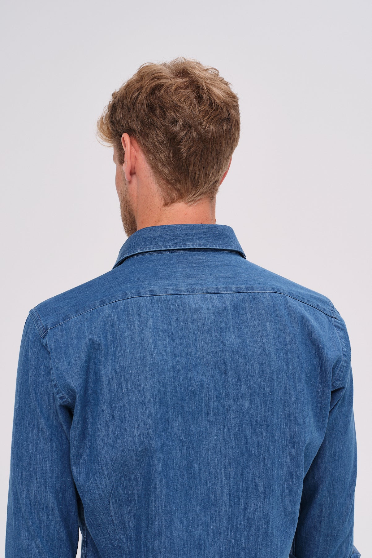 ΑΝΔΡΙΚΟ DENIM ΠΟΥΚΑΜΙΣΟ PORTOBELLO'S ΜΕ REX ΓΙΑΚΑ ΚΑΙ ΔΥΟ ΤΣΕΠΕΣ