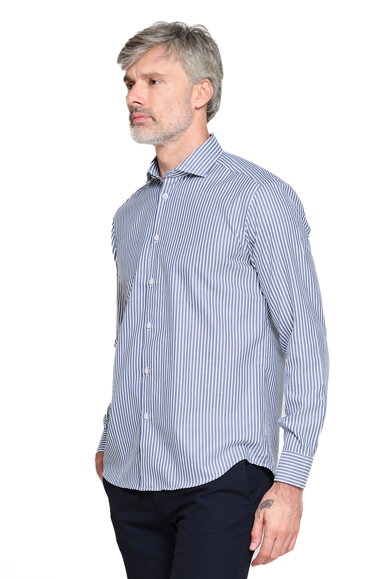 ΑΝΔΡΙΚΟ ΡΙΓΕ ΜΠΛΕ ΠΟΥΚΑΜΙΣΟ ΜΕ REX ΓΙΑΚΑ REGULAR FIT PORTOBELLO'S