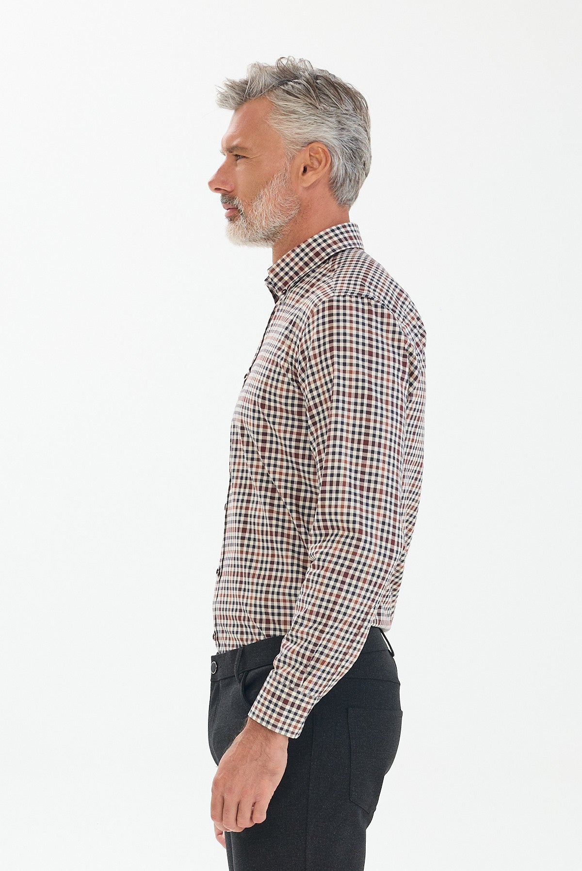 ΑΝΔΡΙΚΟ ΚΑΡΟ ΠΟΥΚΑΜΙΣΟ ΣΕ ΚΟΚΚΙΝΗ-ΜΠΛΕ ΑΠΟΧΡΩΣΗ REGULAR FIT PORTOBELLO'S ΚΑΙ BUTTON DOWN ΓΙΑΚΑ