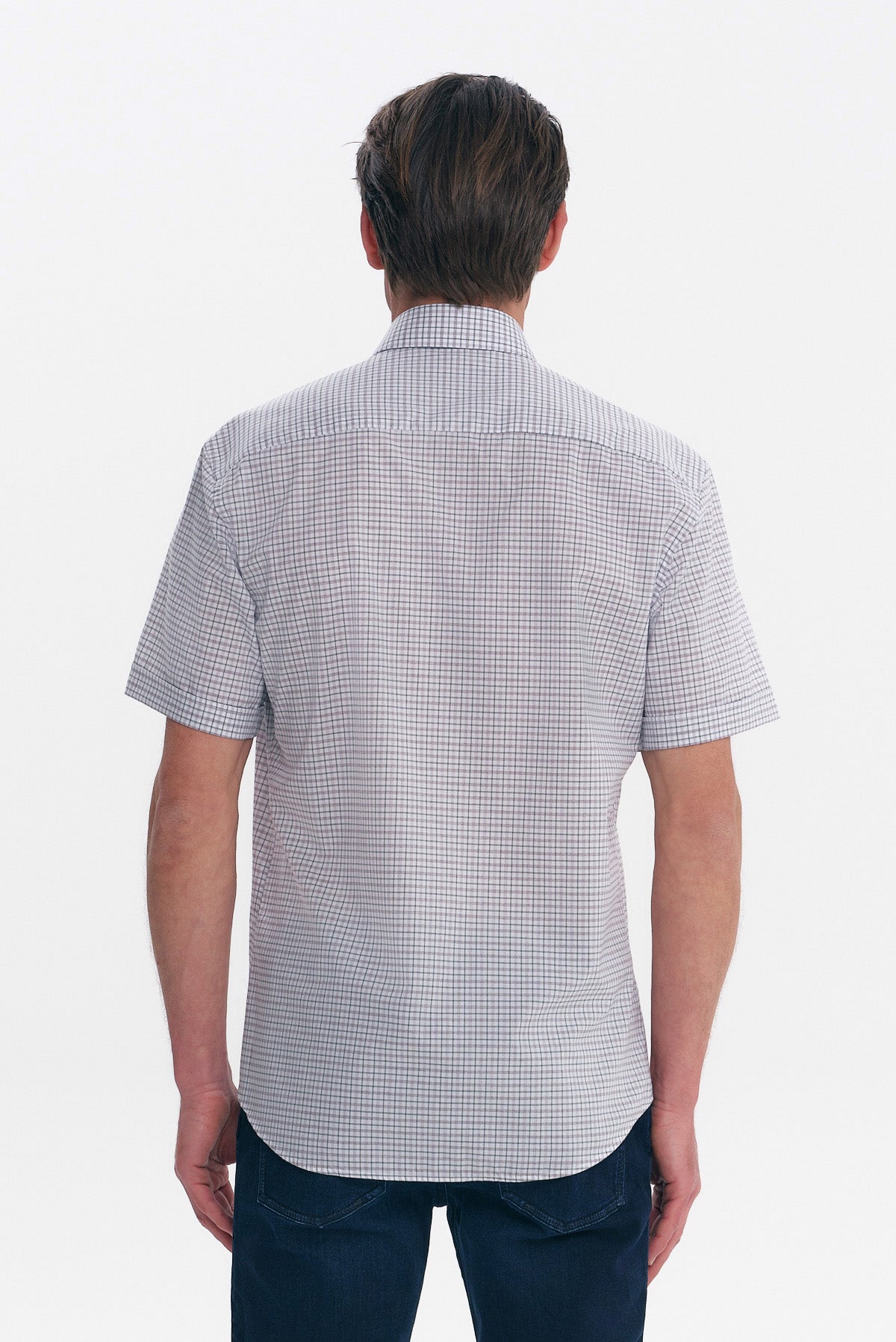 ΑΝΔΡΙΚΟ ΓΚΡΙ ΜΕΣΑΙΟ ΠΤΙ ΚΑΡΟ ΚΟΝΤΟΜΑΝΙΚΟ ΠΟΥΚΑΜΙΣΟ PORTOBELLO'S REGULAR FIT ΜΕ BUTTON DOWN ΓΙΑΚΑ