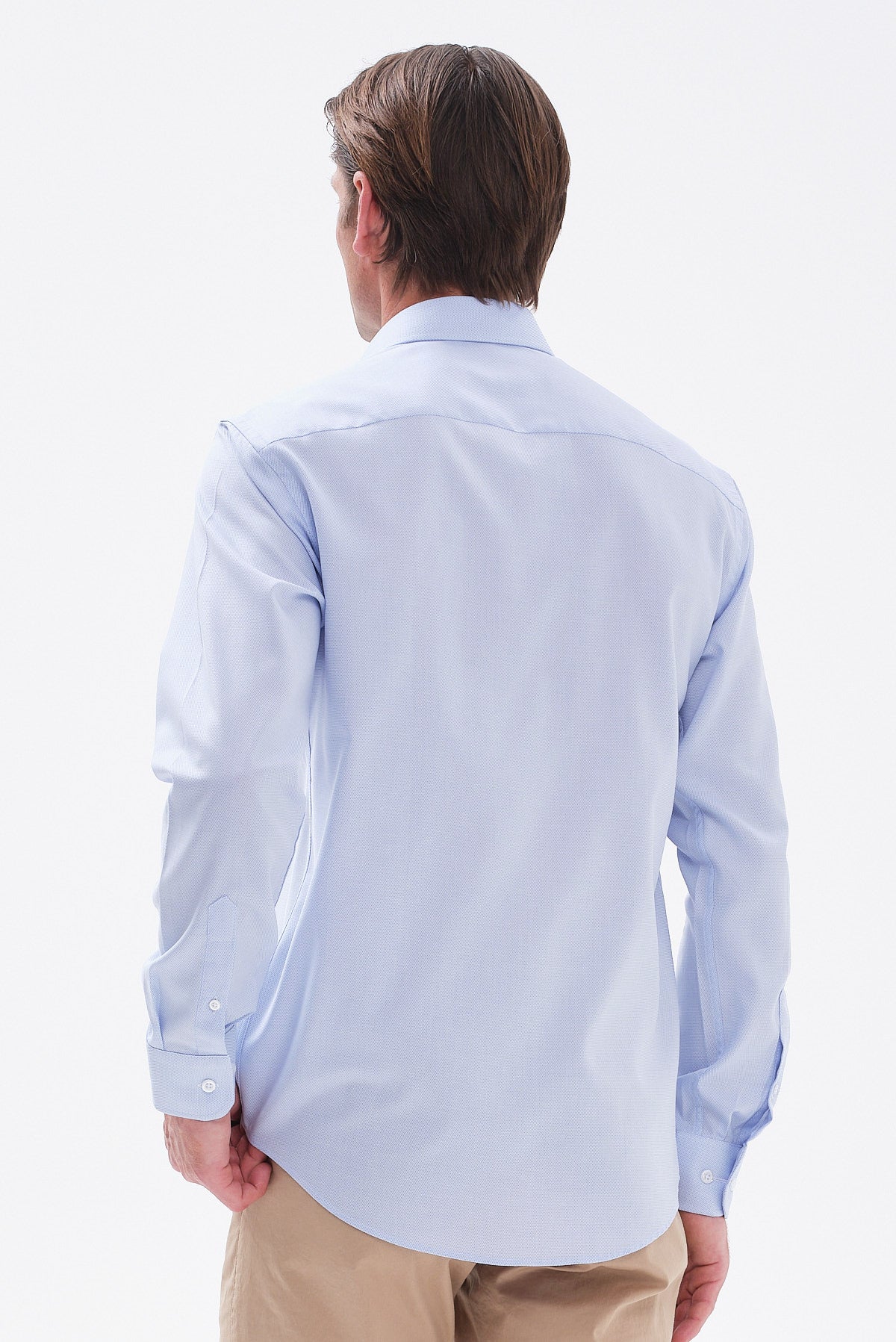 ΑΝΔΡΙΚΟ ΣΙΕΛ ΠΟΥΚΑΜΙΣΟ PORTOBELLO'S ΜΕ ΜΙΚΡΟΣΧΕΔΙΟ REGULAR FIT ΜΕ REX ΓΙΑΚΑ