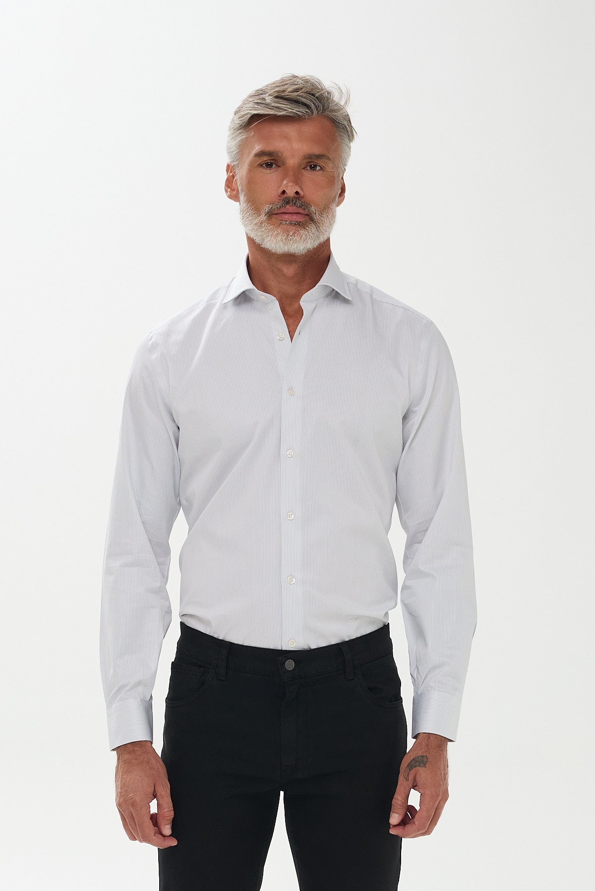 ΑΝΔΡΙΚΟ ΠΟΥΚΑΜΙΣΟ ΣΕ ΓΚΡΙ ΑΝΟΙΧΤΗ ΑΠΟΧΡΩΣΗ REGULAR FIT PORTOBELLO'S ΚΑΙ REX ΓΙΑΚΑ