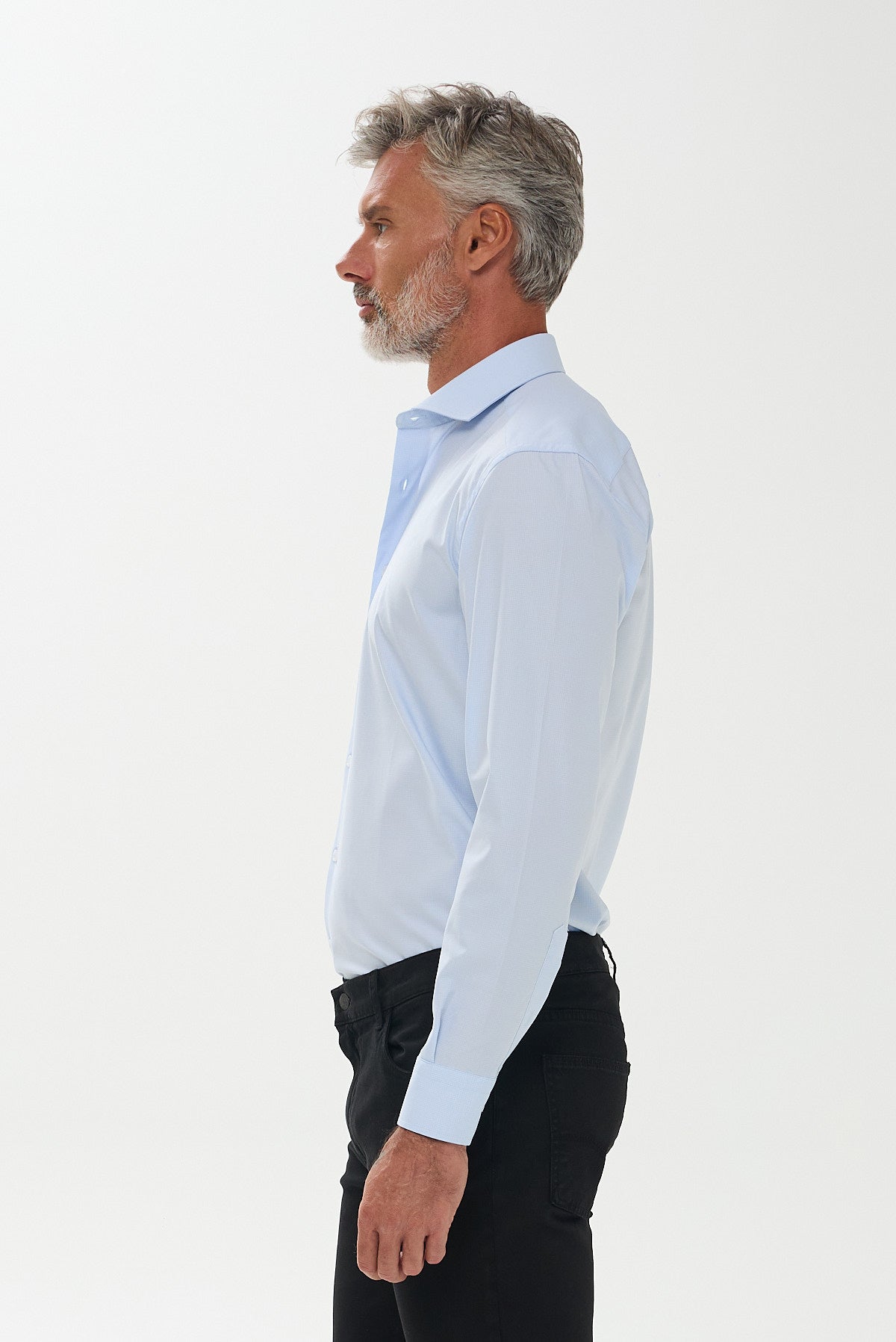 ΑΝΔΡΙΚΟ ΣΙΕΛ ΜΟΝΟΧΡΩΜΟ ΠΟΥΚΑΜΙΣΟ ΜΕ REX ΓΙΑΚΑ PORTOBELLO'S REGULAR FIT