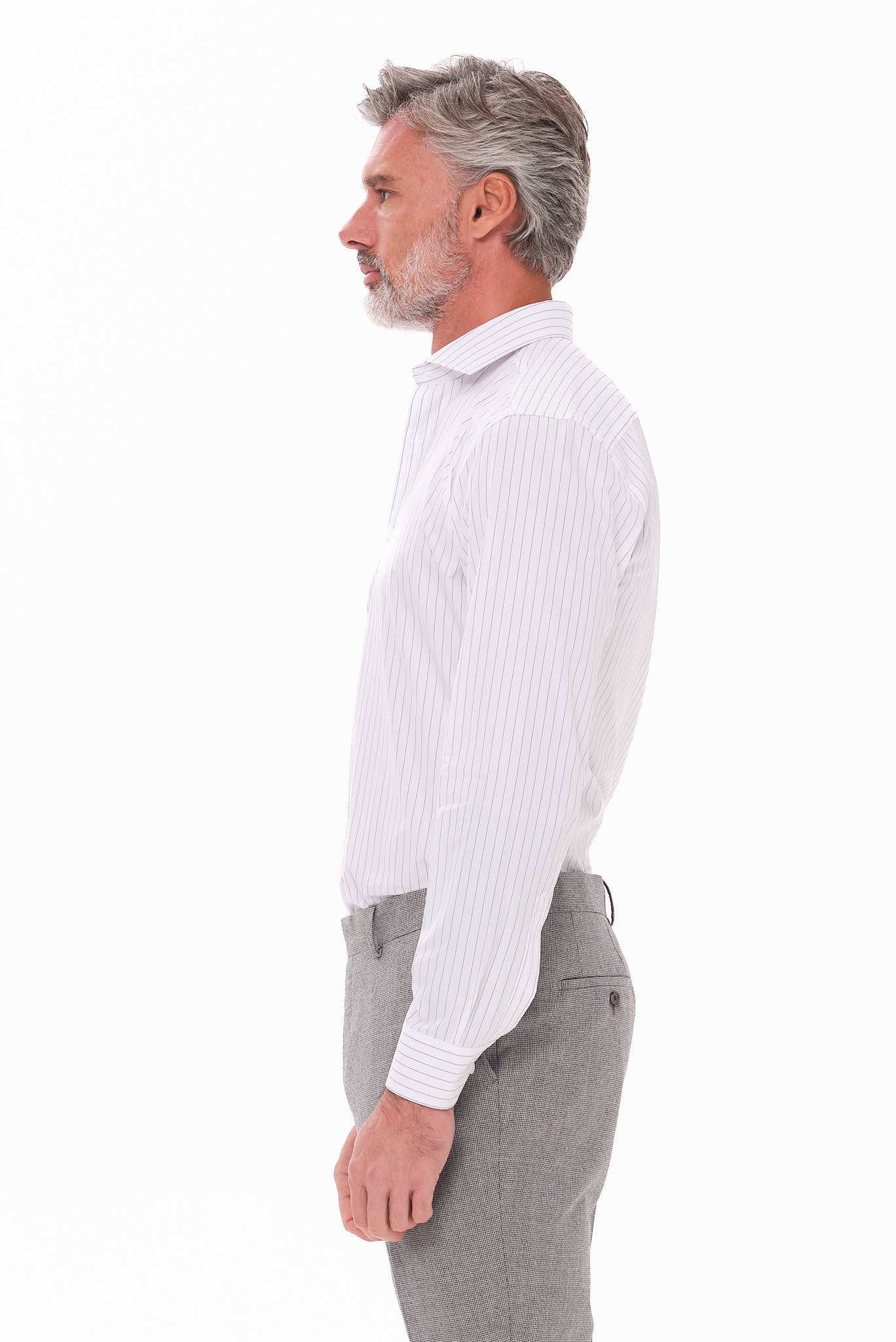 ΑΝΔΡΙΚΟ ΑΣΠΡΟ ΜΑΥΡΟ ΡΙΓΕ ΠΟΥΚΑΜΙΣΟ PORTOBELLO'S ME REX ΓΙΑΚΑ REGULAR FIT